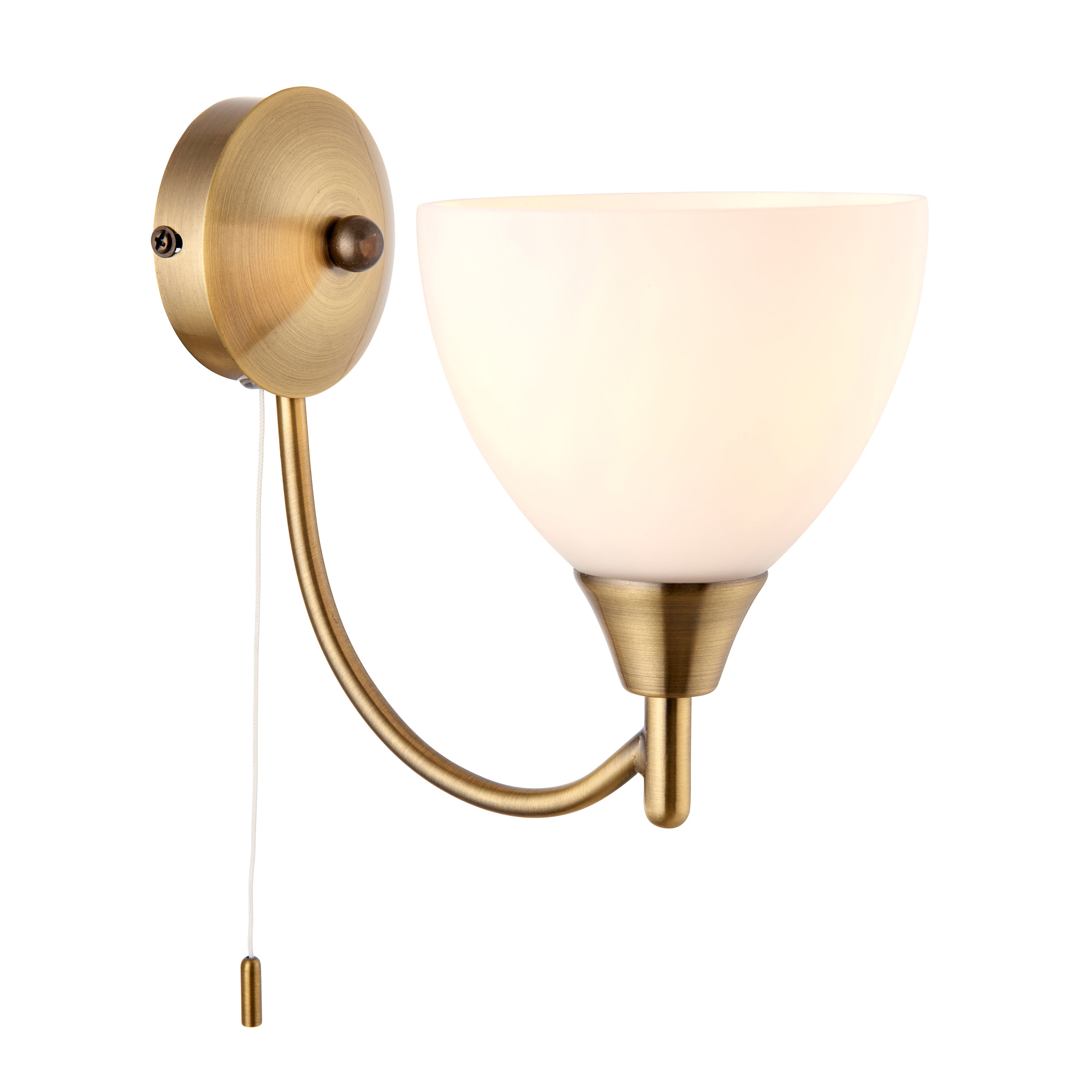 Alton 1 Wall Light Antique Brass - Glass / Steel | Migo Interiors
