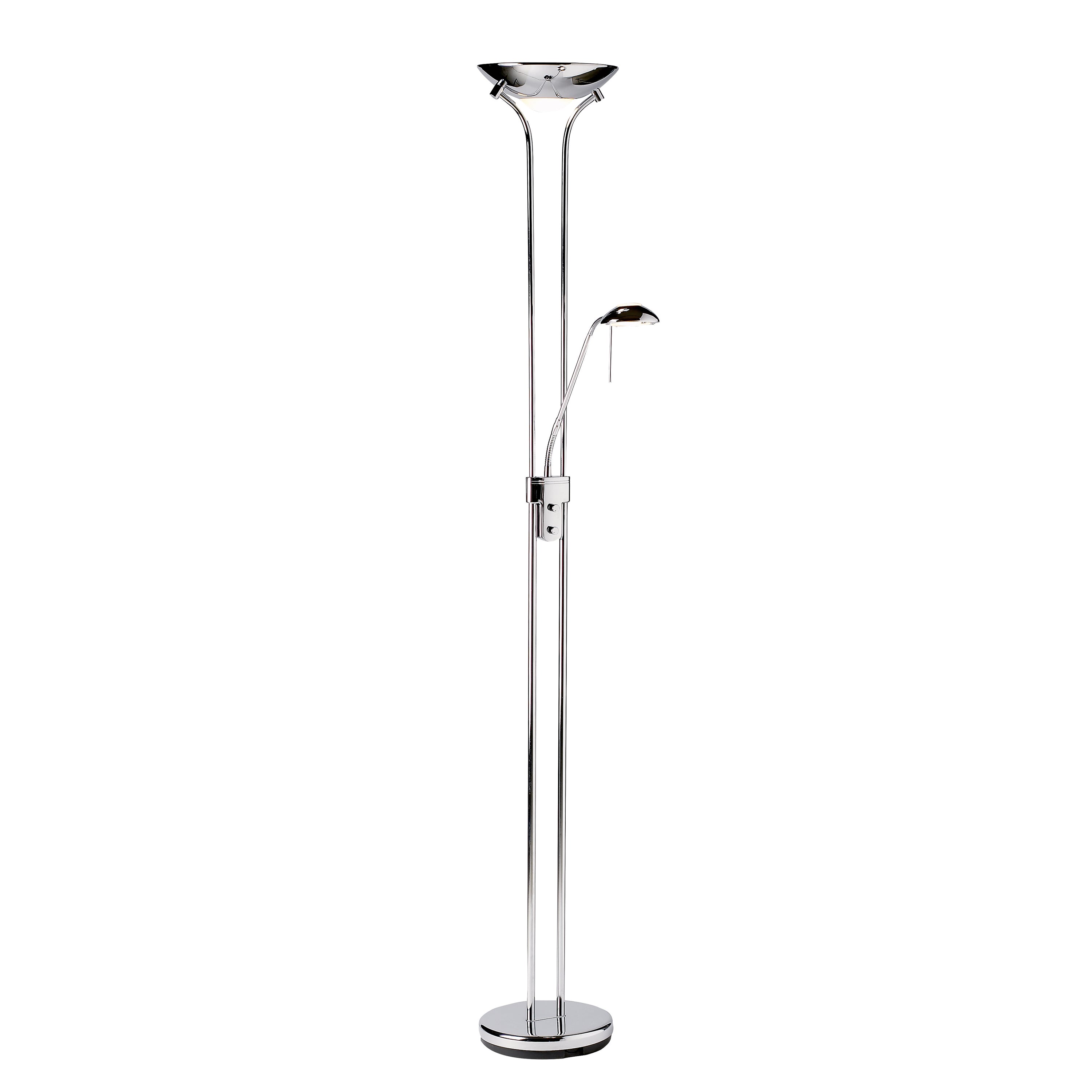 Rome Floor Lamp Chrome - Glass / Steel | Migo Interiors