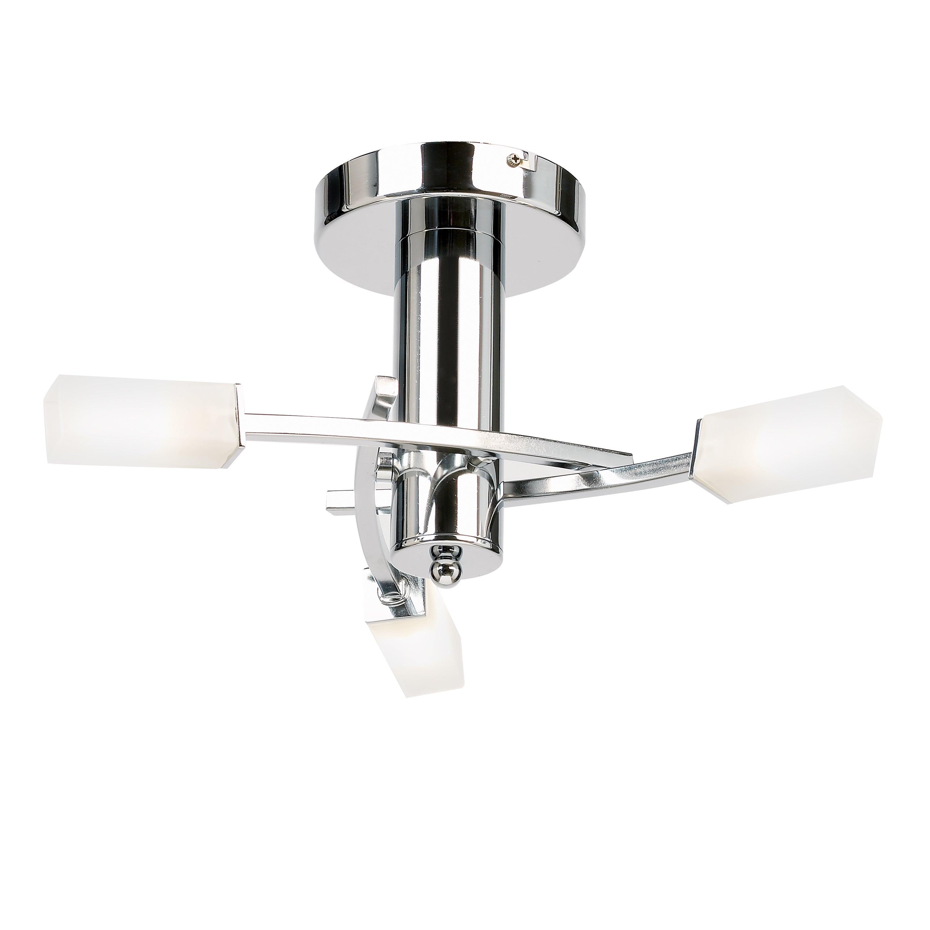 Havana 3 Ceiling Lamp Chrome - Glass / Steel | Migo Interiors