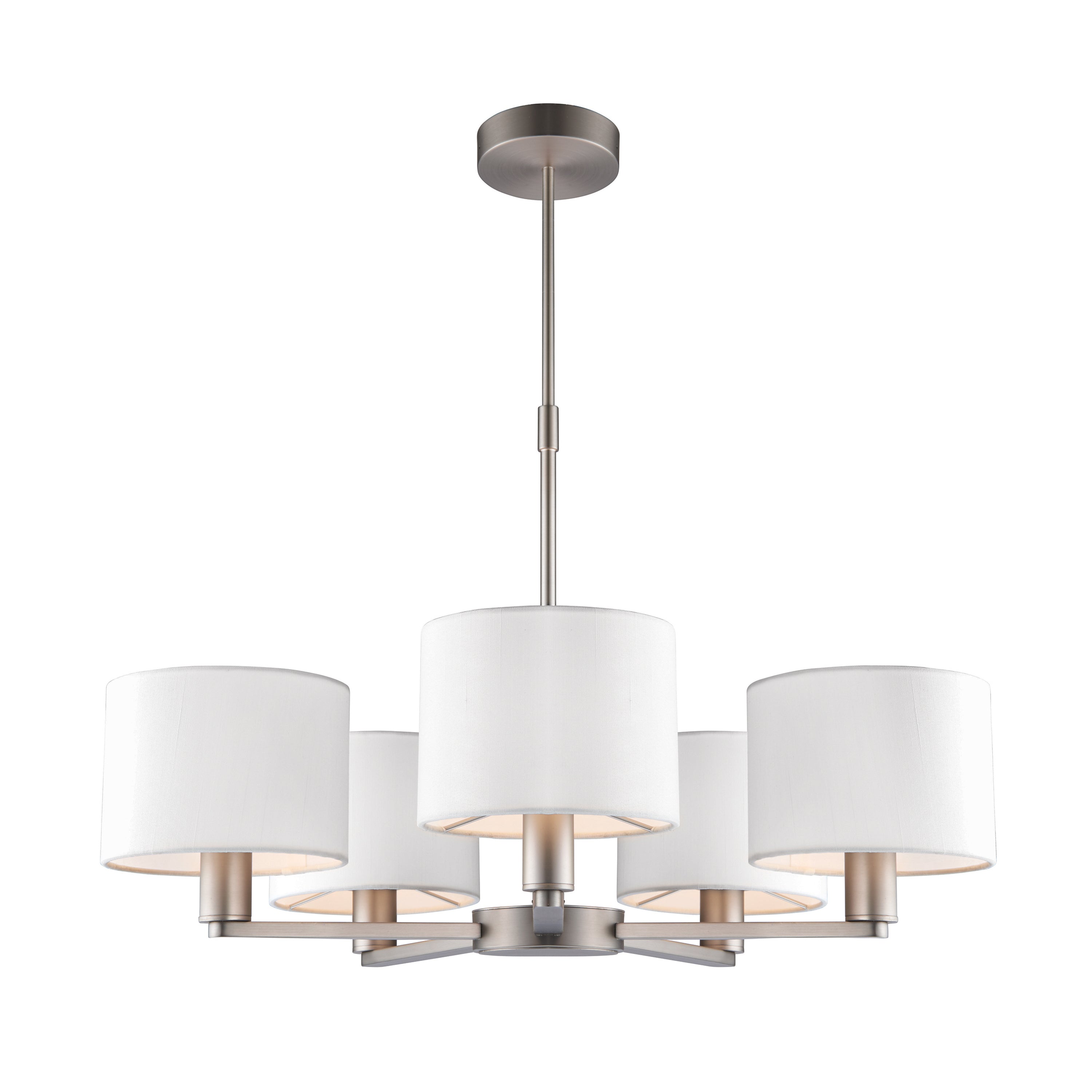 Daley 5 Pendant Matt Nickel - Fabric / Steel | Migo Interiors