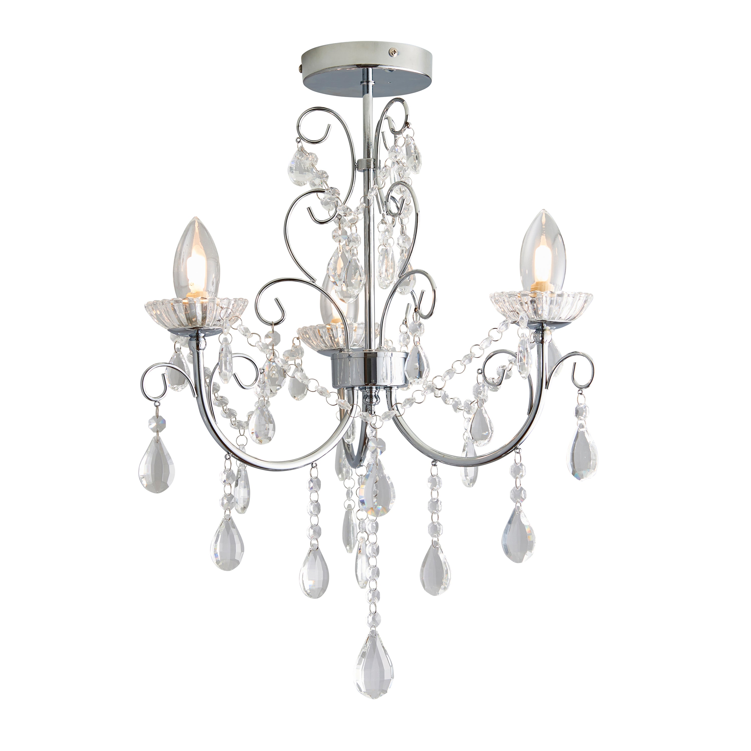 Tabitha Ceiling Lamp - Crystal Glass / Steel | Migo Interiors