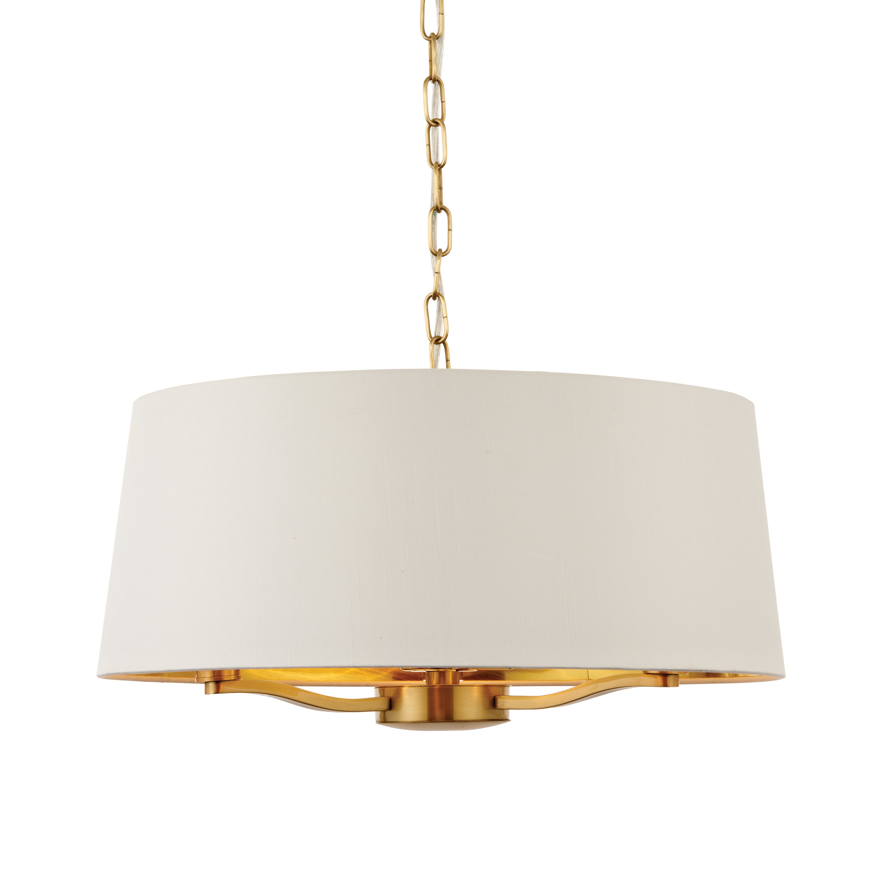 Harvey 1 Pendant Light Brushed Gold - Fabric / Steel | Migo Interiors