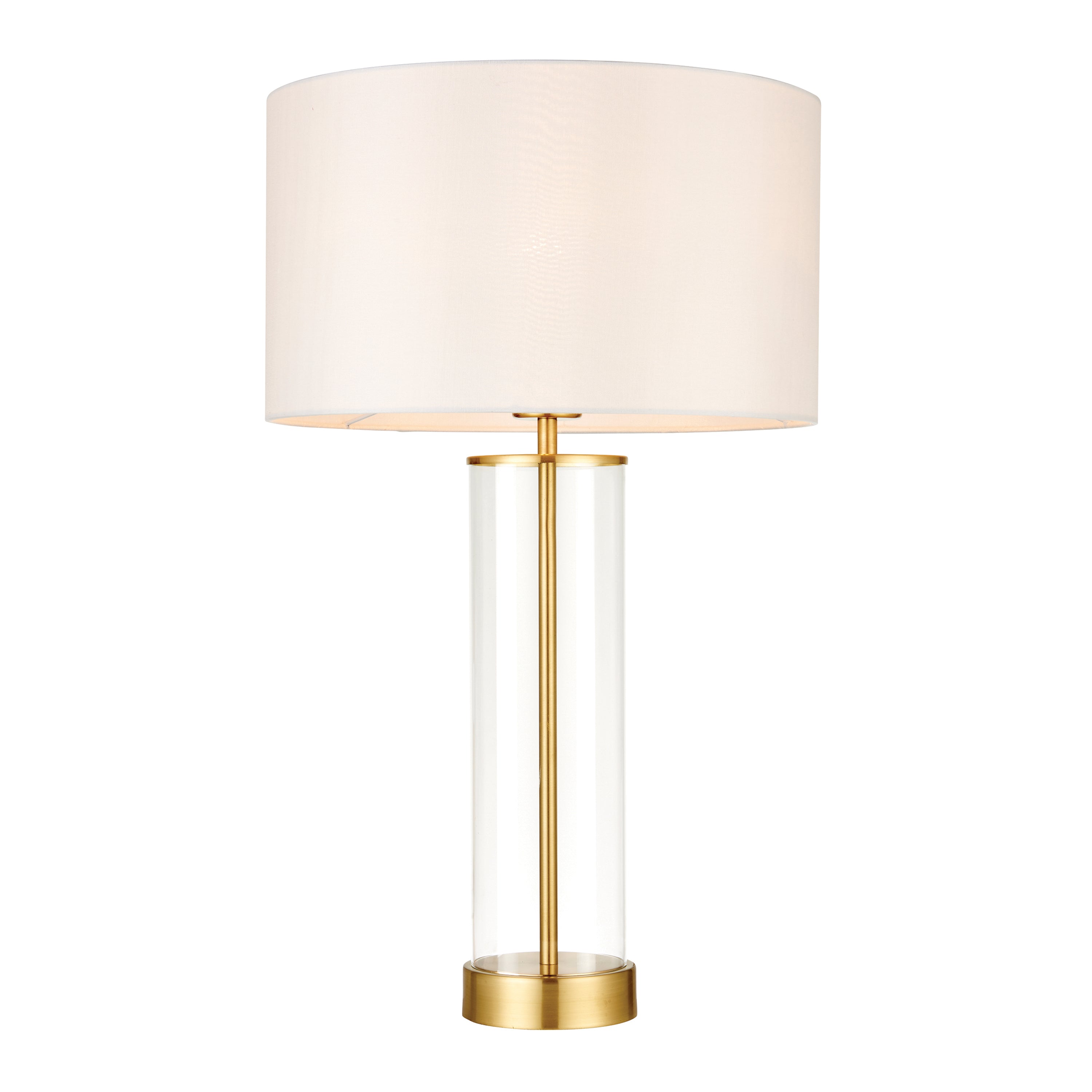 Lessina Table Lamp Brushed Gold - Fabric / Glass / Steel | Migo Interiors