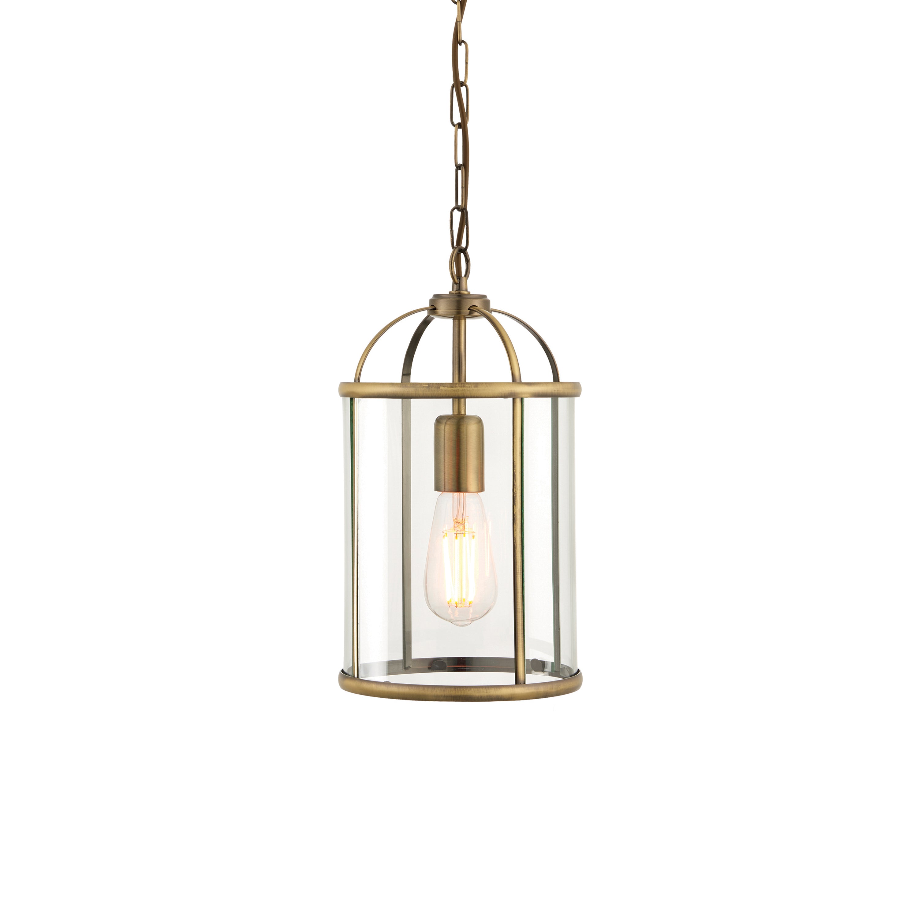 Lambeth Pendant Light Antique Brass - Glass / Steel | Migo Interiors