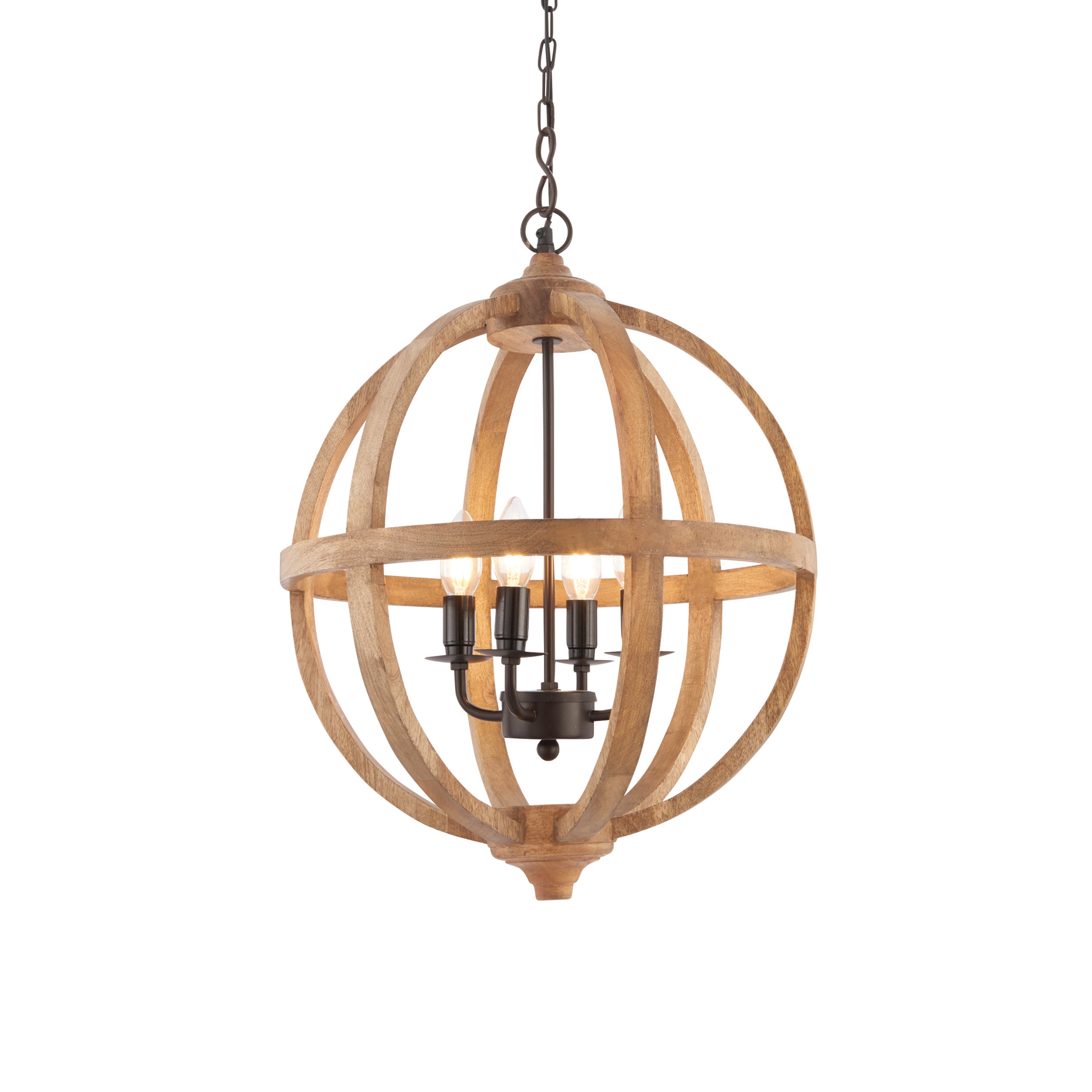 Toba Pendant Light - Steel / Wood | Migo Interiors