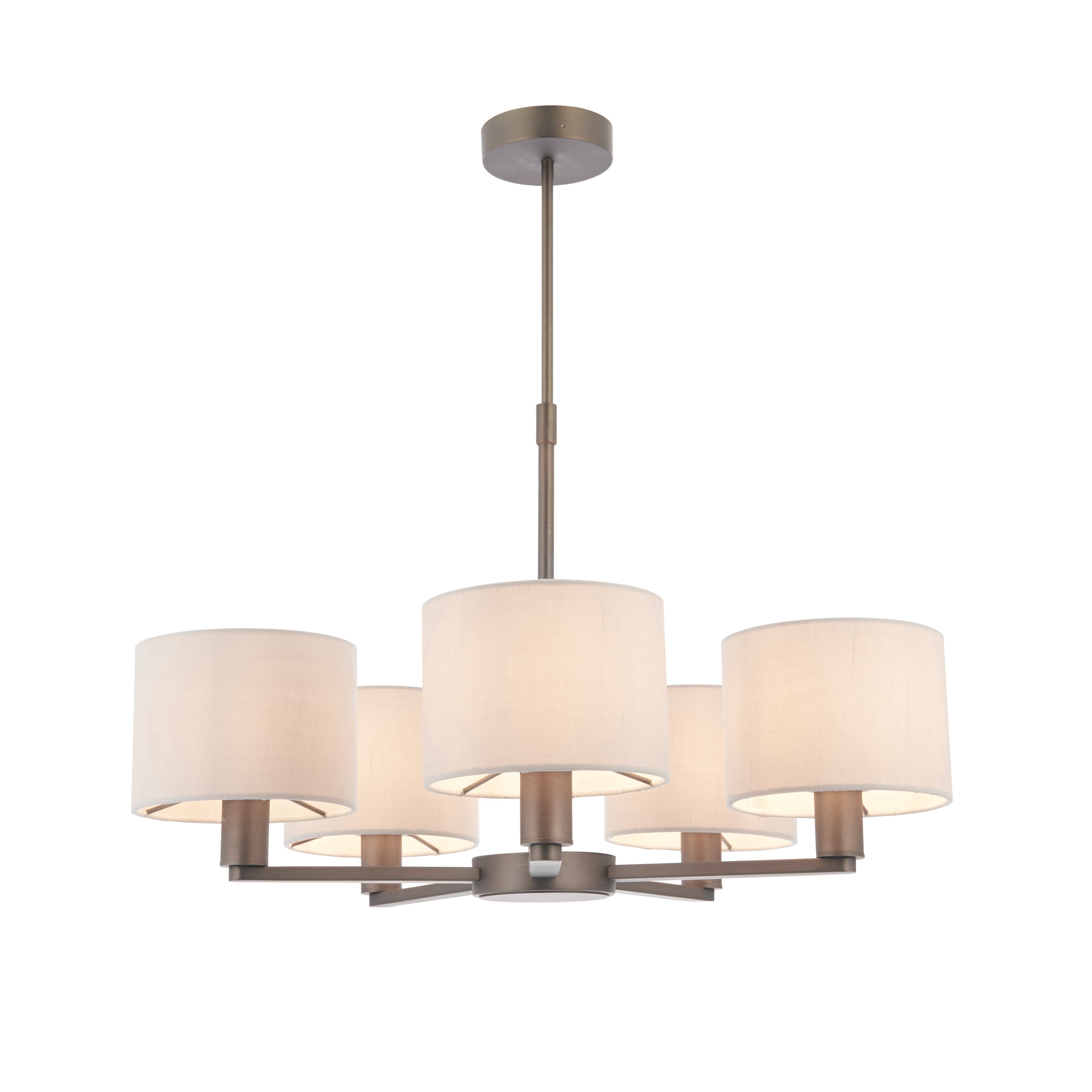 Daley 5 Pendant Antique Bronze - Fabric / Steel | Migo Interiors