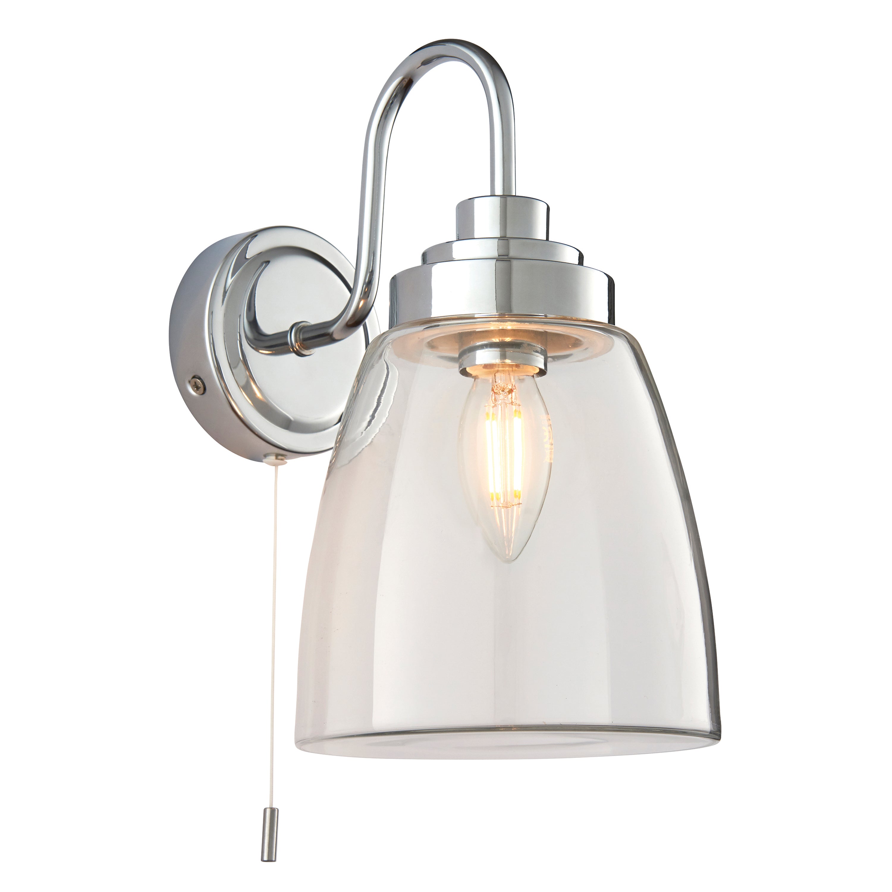 Ashbury Wall Light - Glass / Steel | Migo Interiors