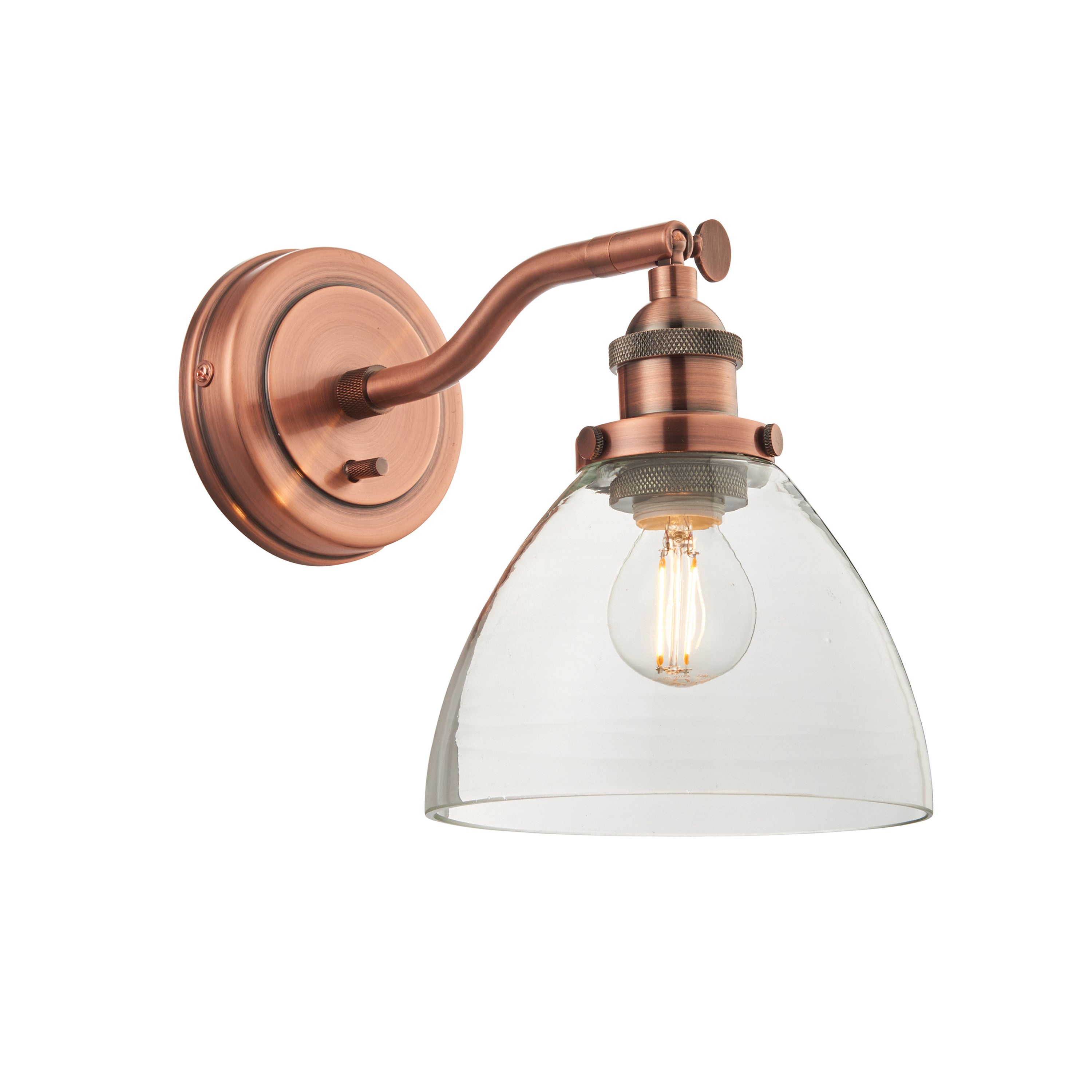 Hansen Wall Light Aged Copper - Glass / Steel | Migo Interiors