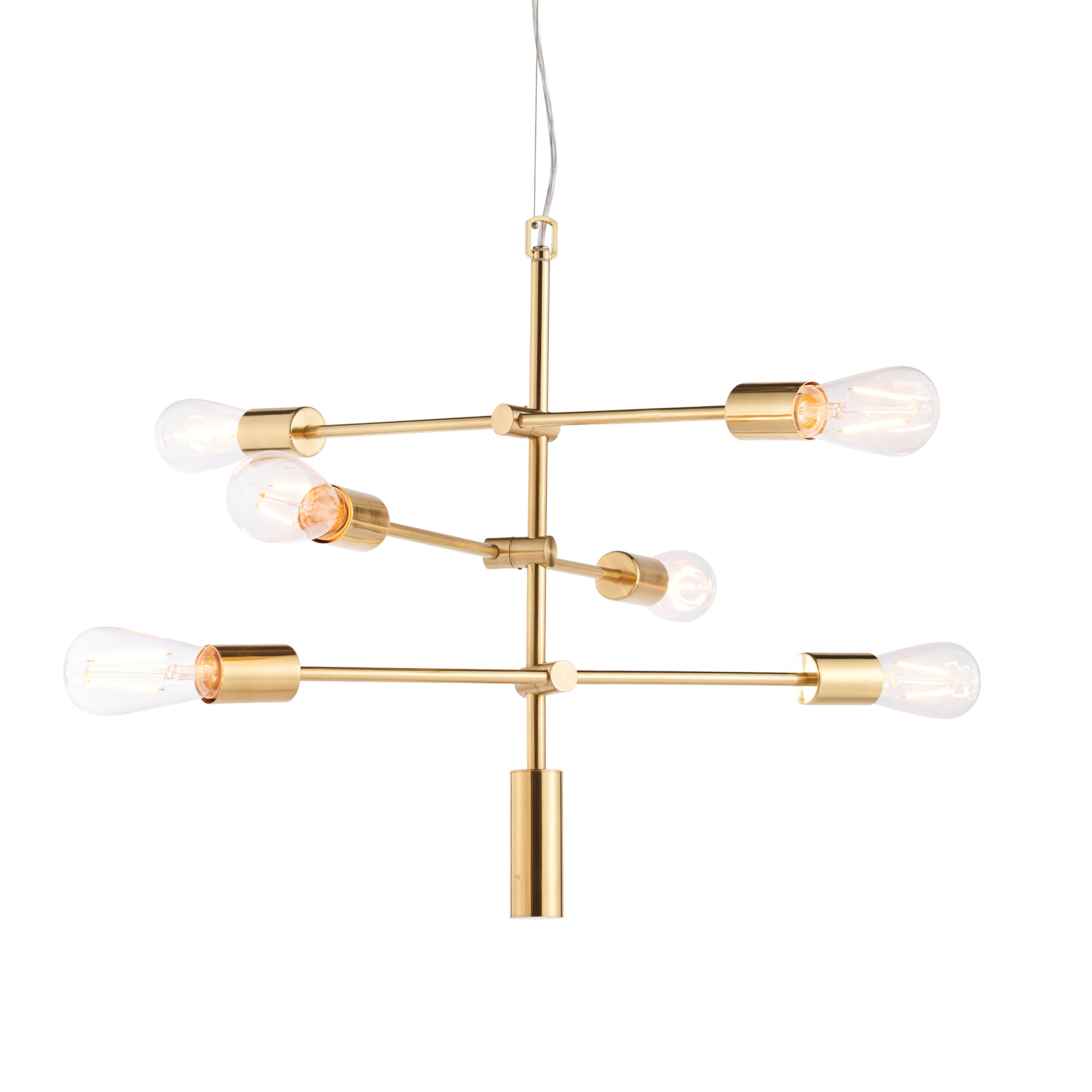 Rubens 6 Pendant Light Brushed Gold - Steel | Migo Interiors