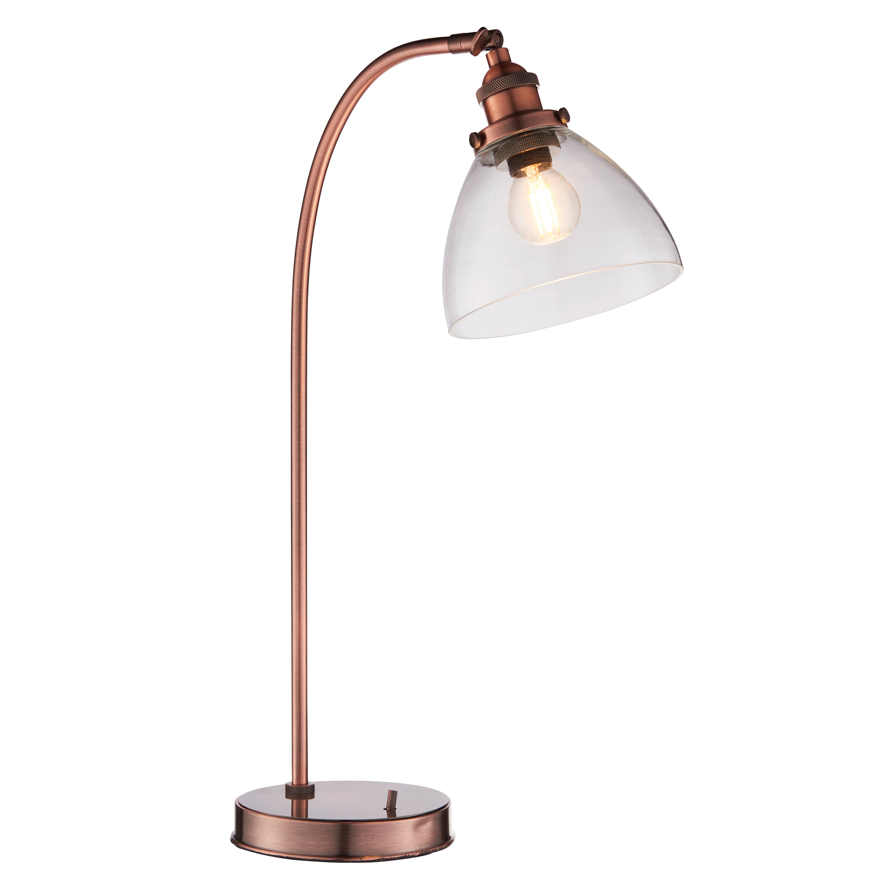 Hansen Table Lamp Aged Copper - Glass / Steel | Migo Interiors