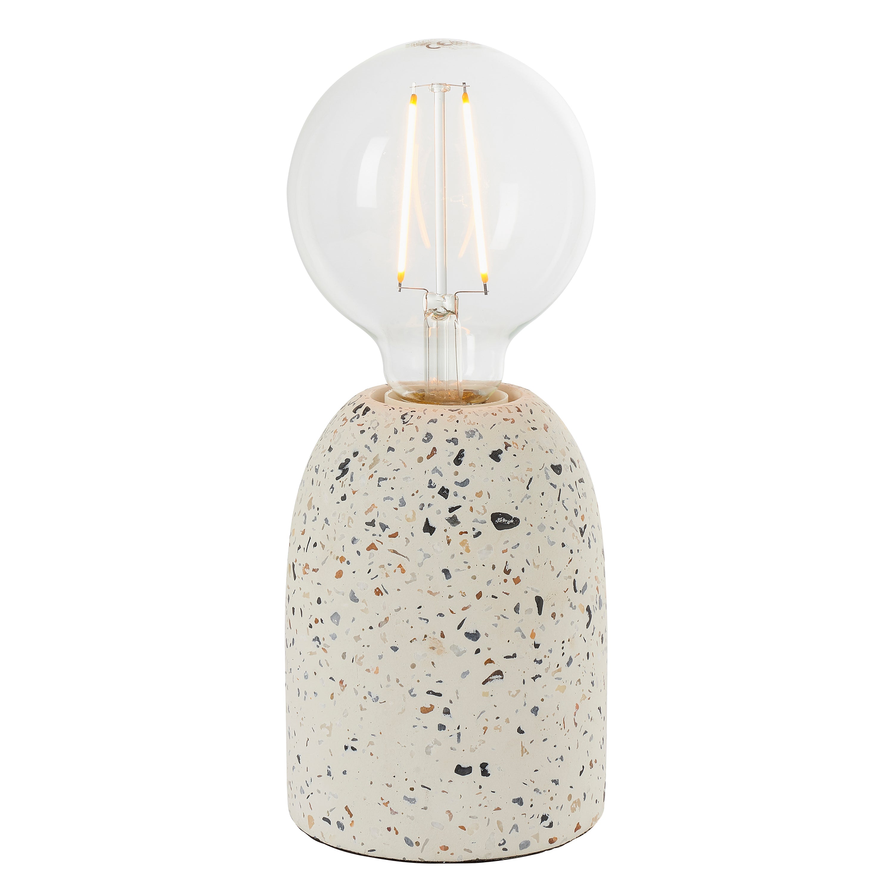 Terrazzo Table Lamp White - Concrete / Resin | Migo Interiors