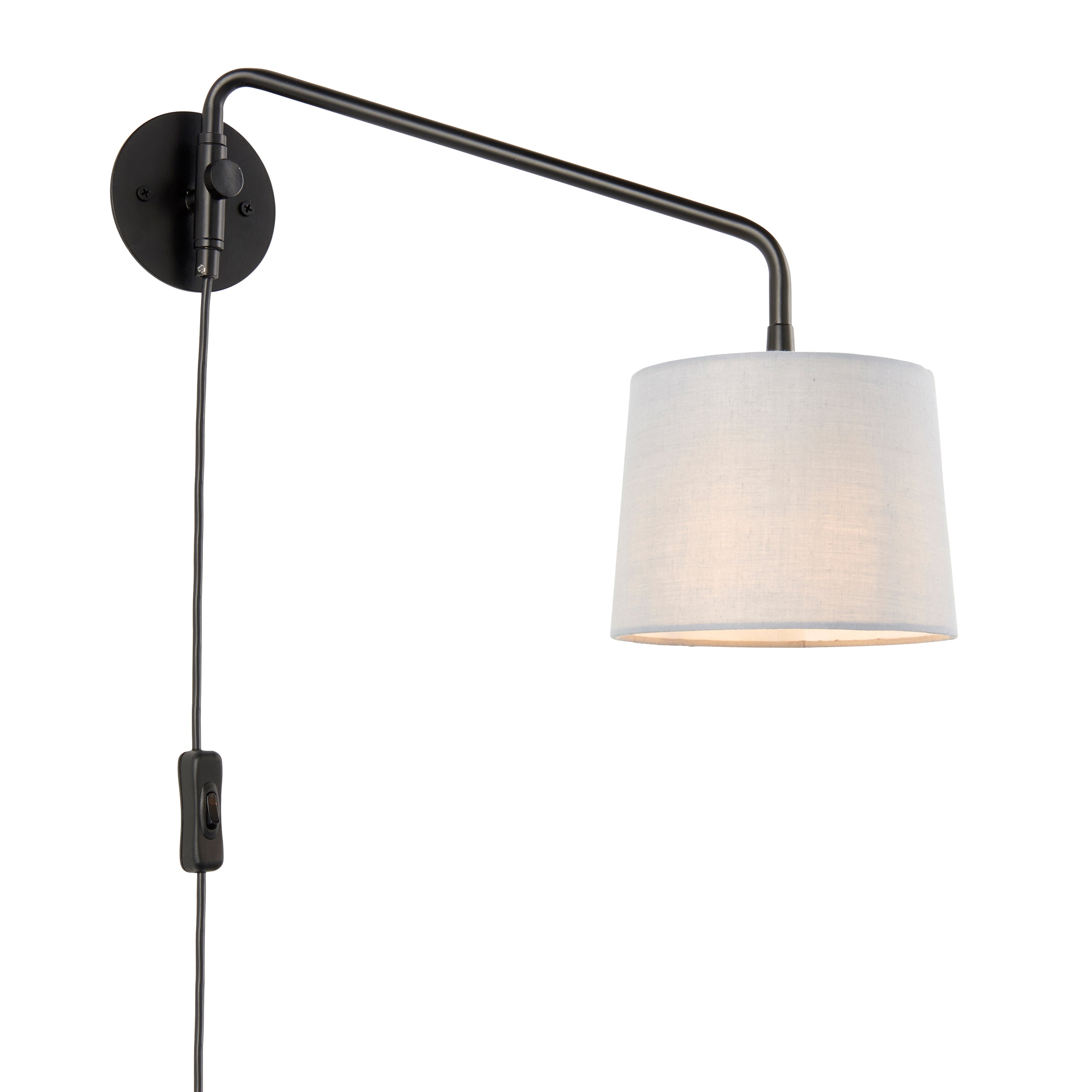 Carlson Wall Light 170-405mm - Fabric / Steel | Migo Interiors