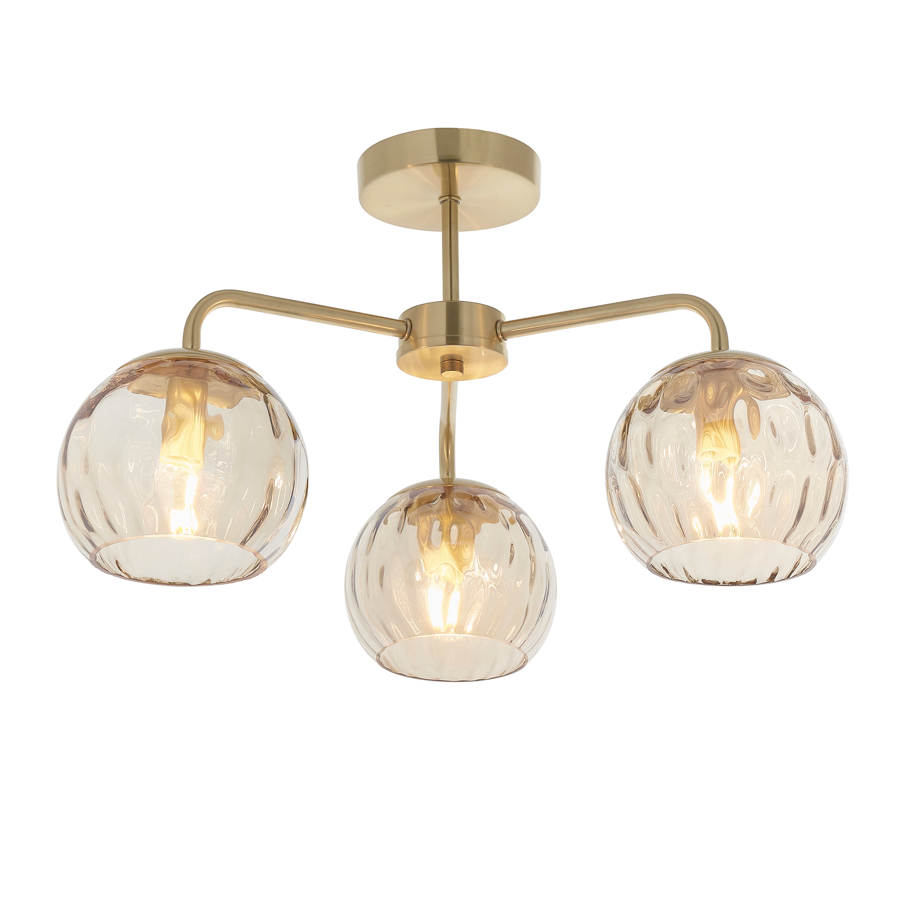 Dimple 3 Ceiling Light - Steel / Glass | Migo Interiors