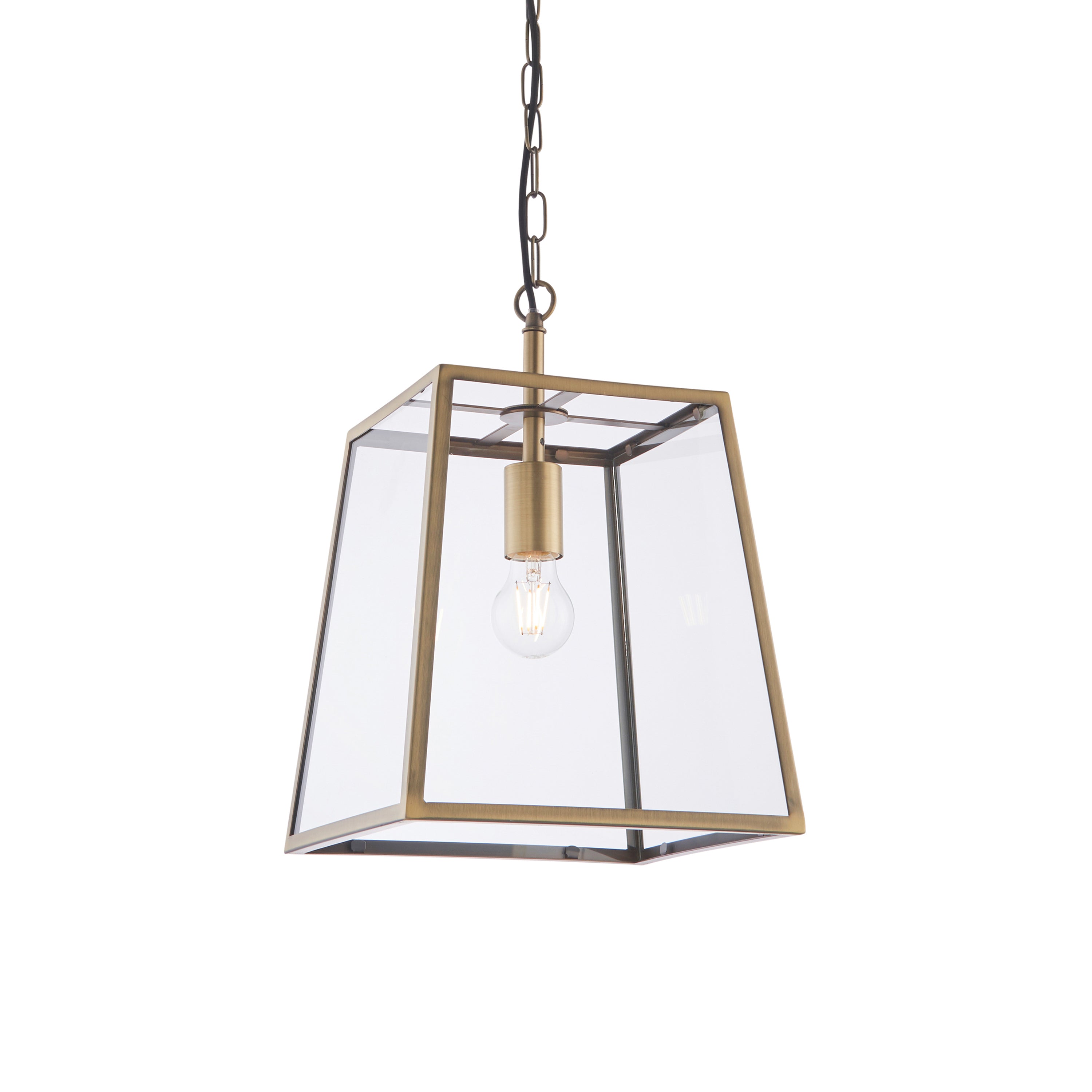 Hurst Pendant Light Antique Brass - Glass / Steel | Migo Interiors