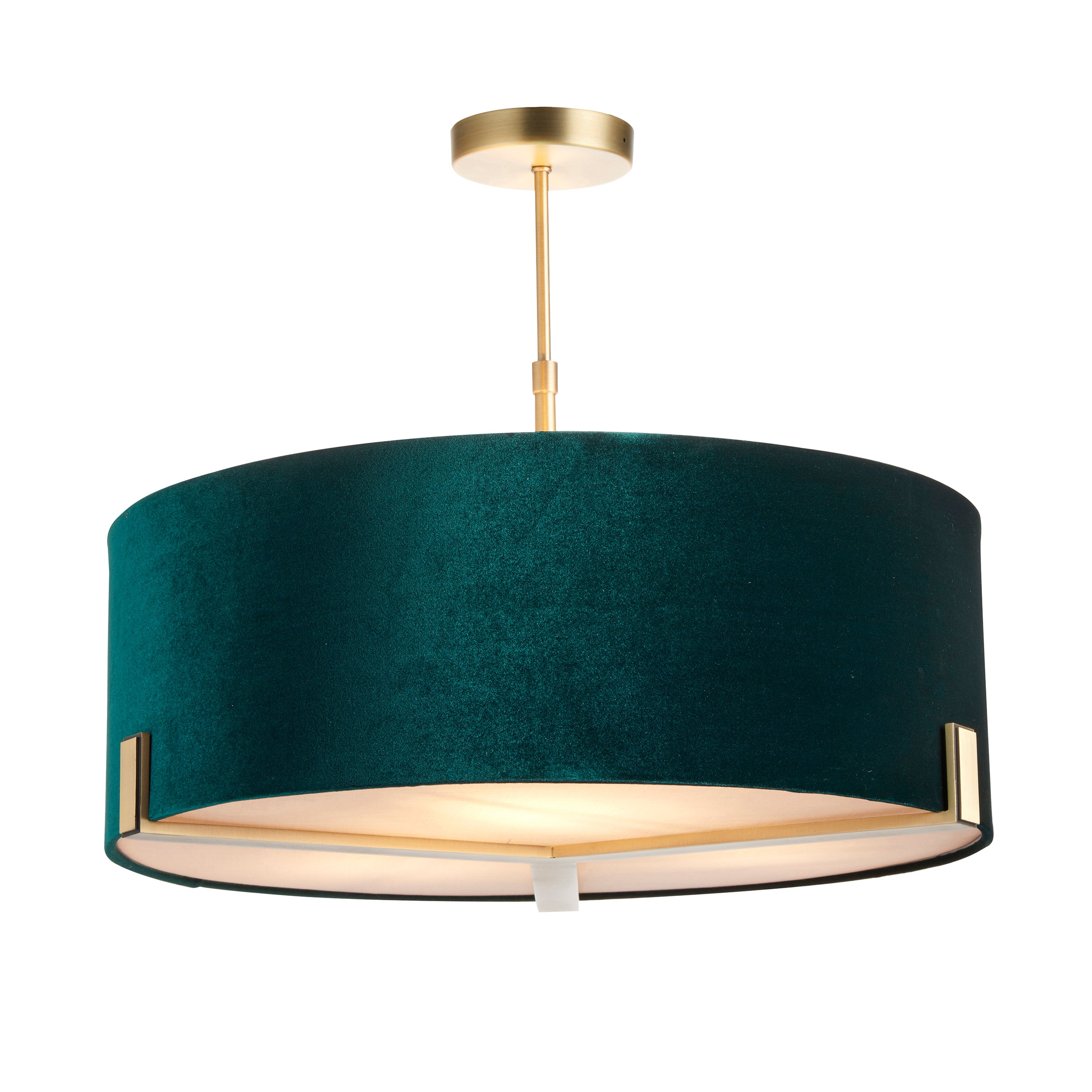 Hayfield Pendant Light Antique Brass - Fabric / Steel | Migo Interiors
