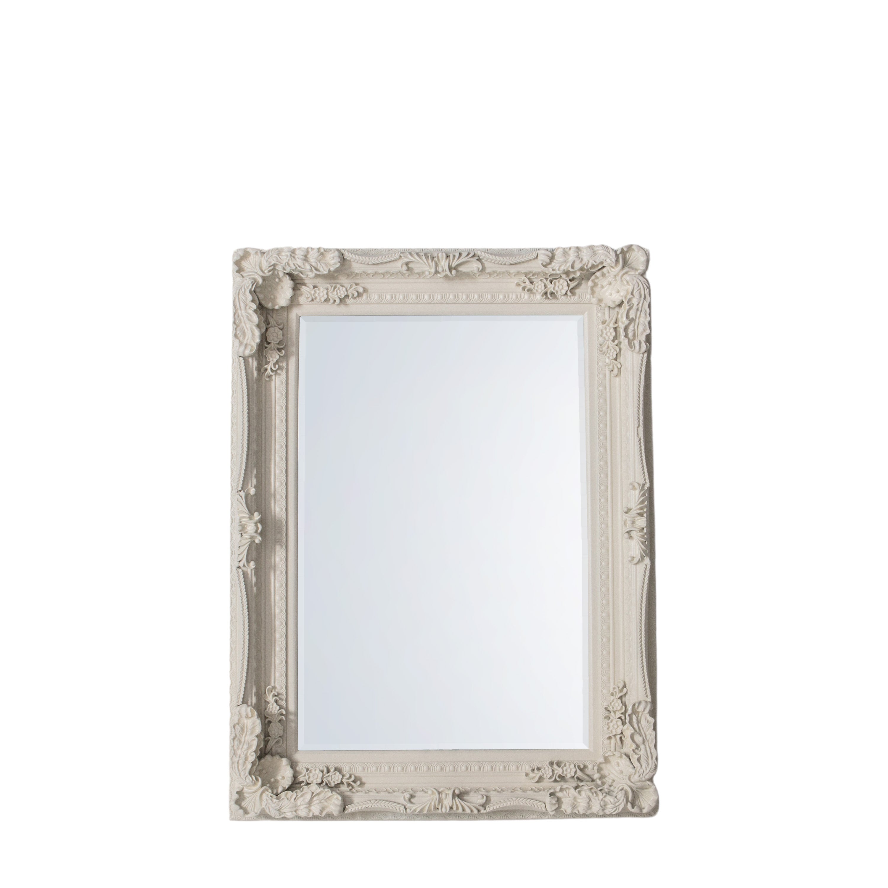 Carved Louis Mirror Cream - Glass / Resin / Wood | Migo Interiors