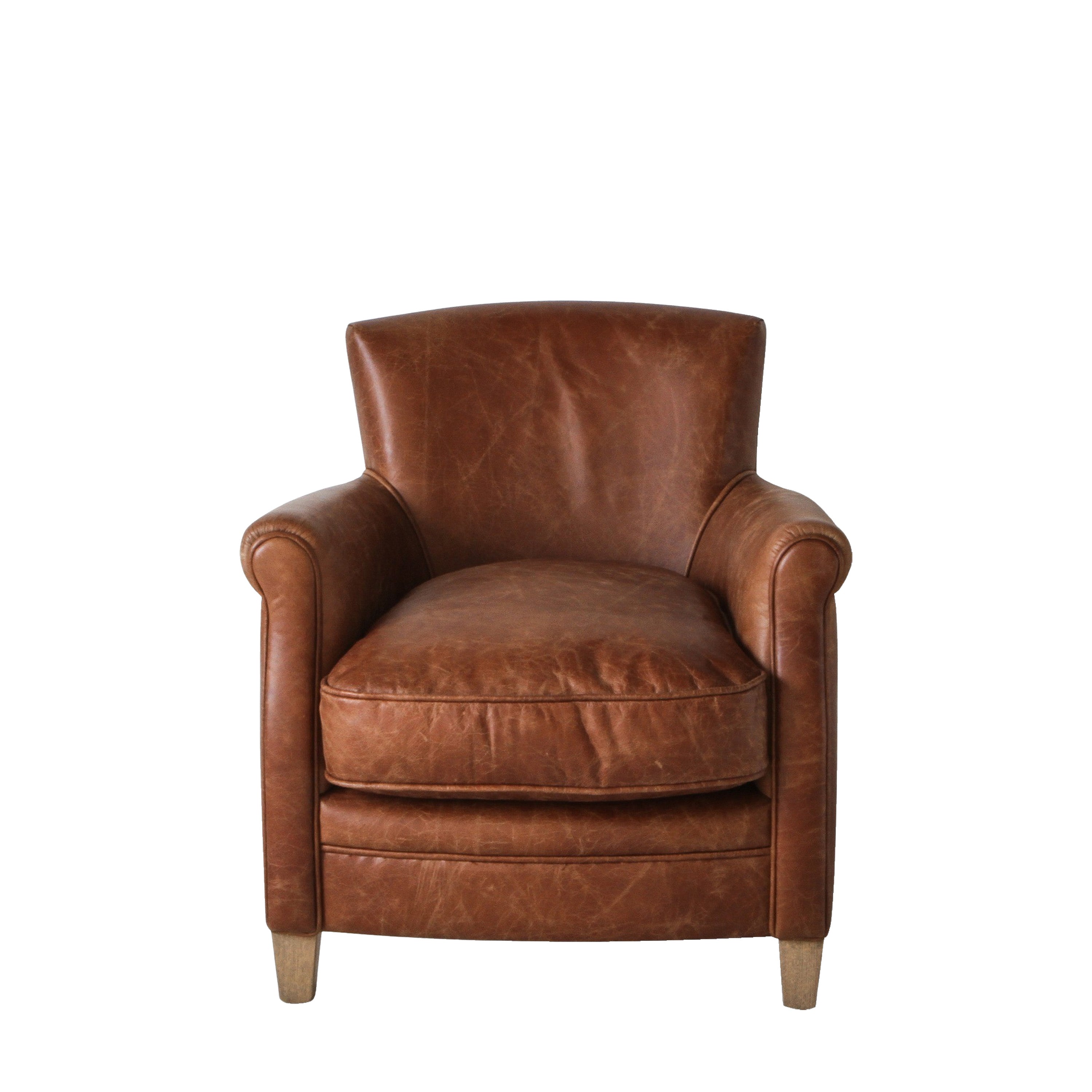 Mr. Paddington Chair Vintage Brown Leather - Ash / Leather | Migo Interiors