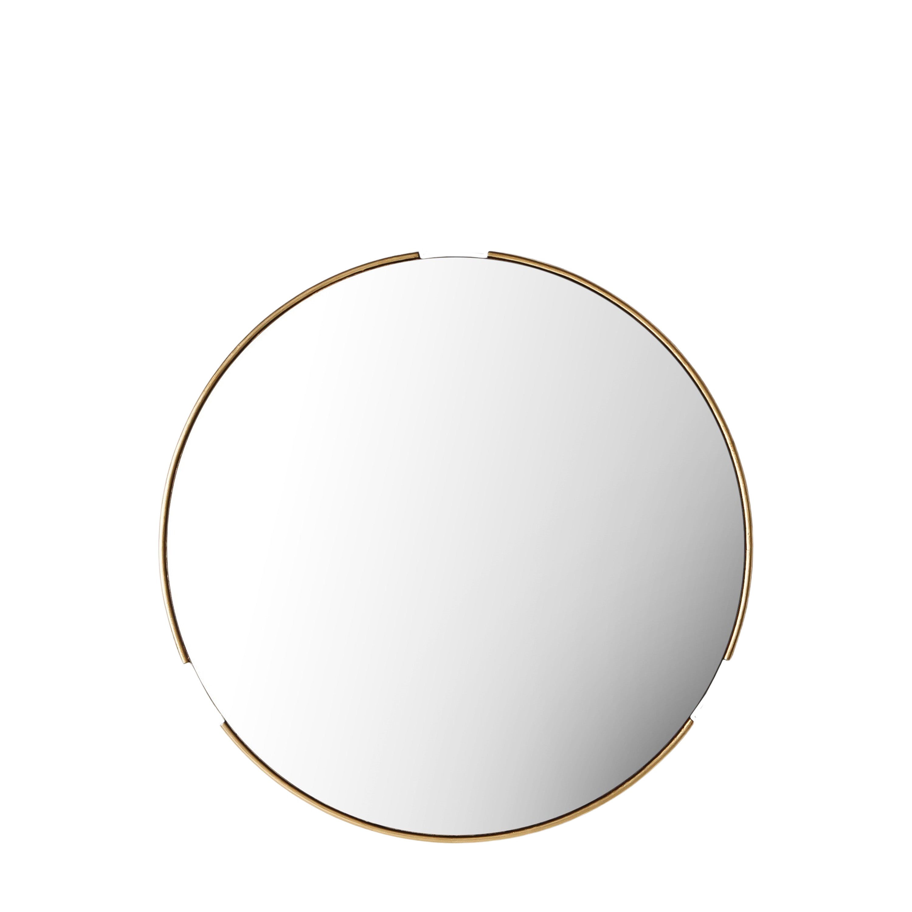 Fitzroy Round Mirror Gold - Glass / MDF | Migo Interiors