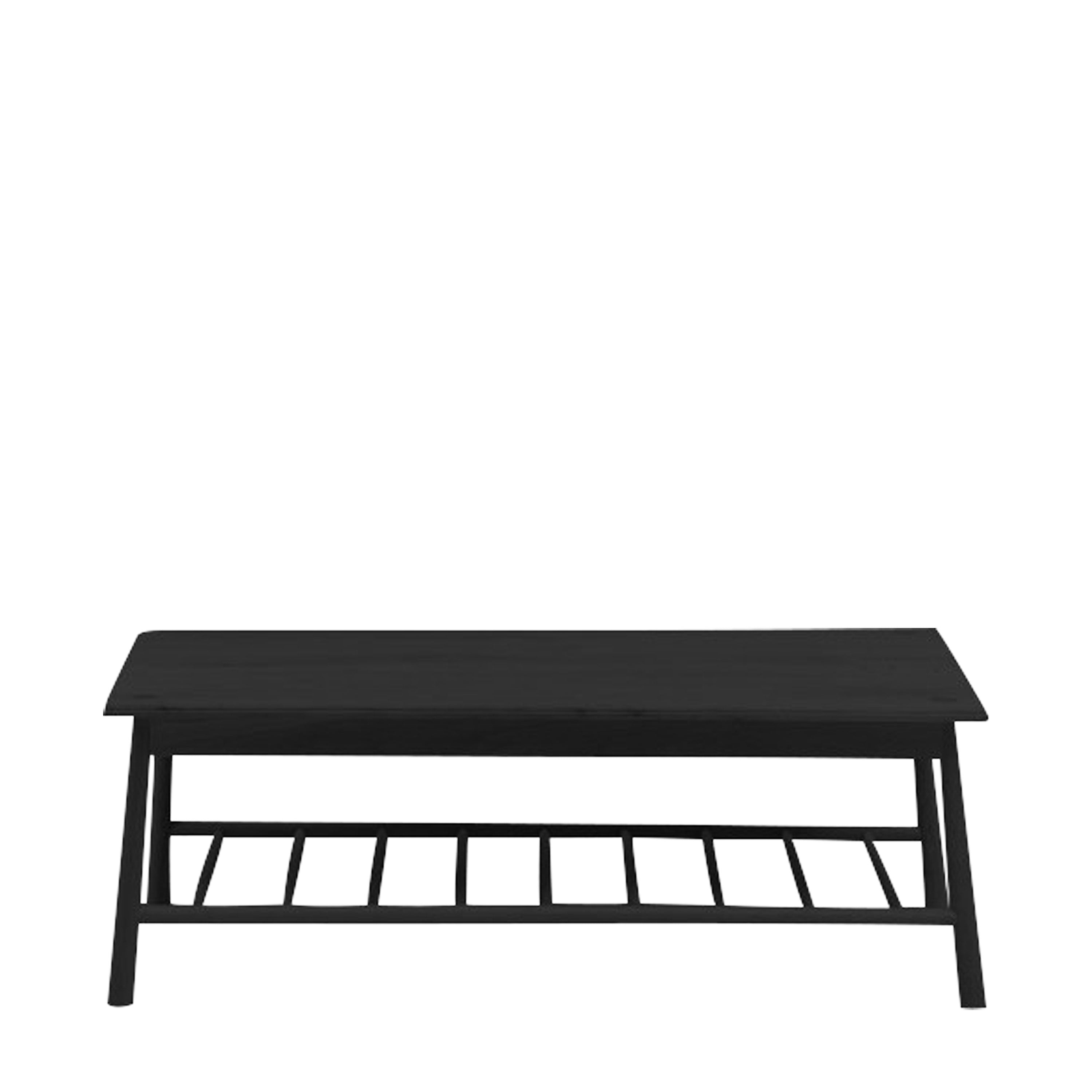 Wycombe Rect Coffee Table Black - Oak | Migo Interiors