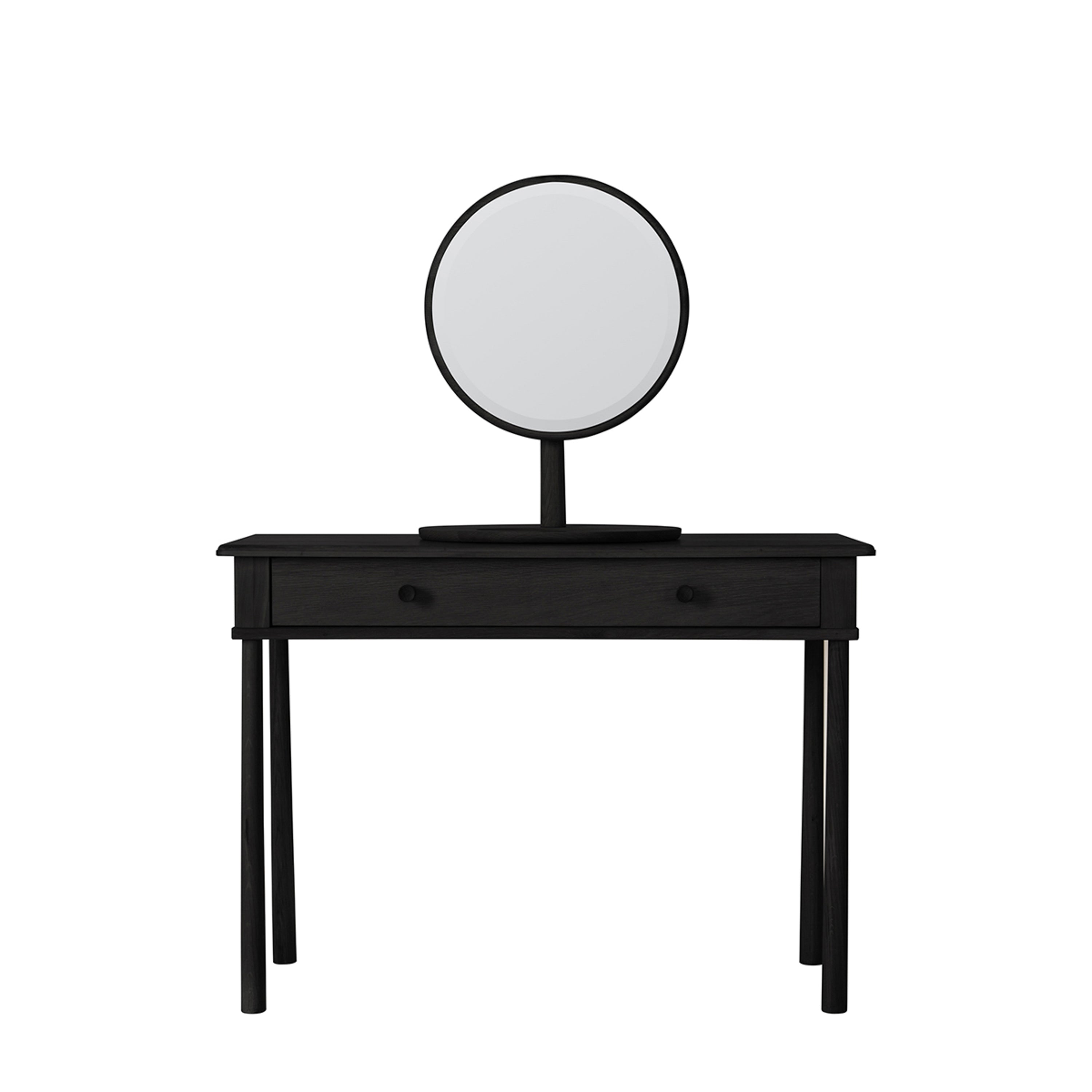 Wycombe Dressing Table w Drwr Black - MDF / Oak / Pine | Migo Interiors