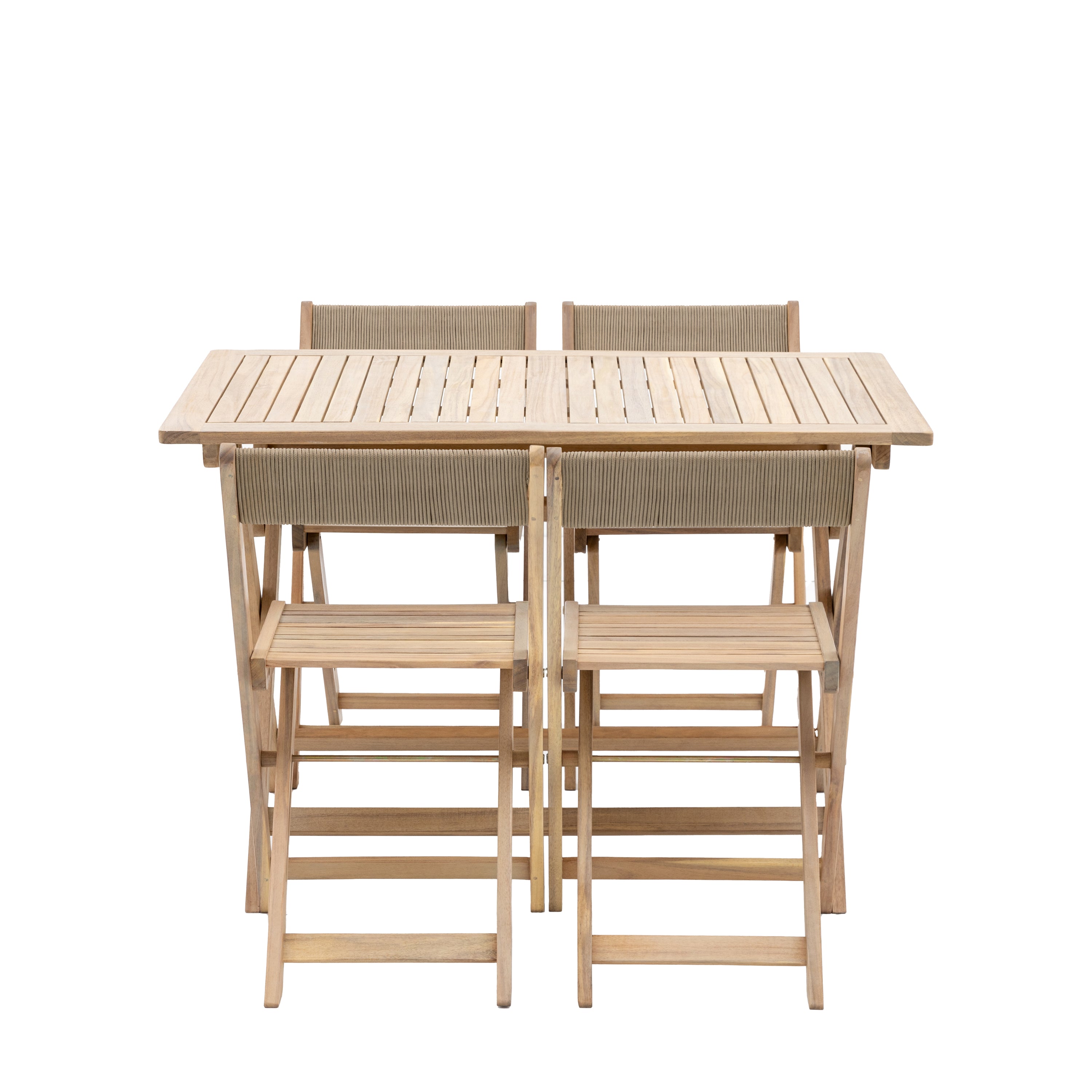 Lindos Folding Dining Set - Acacia | Migo Interiors