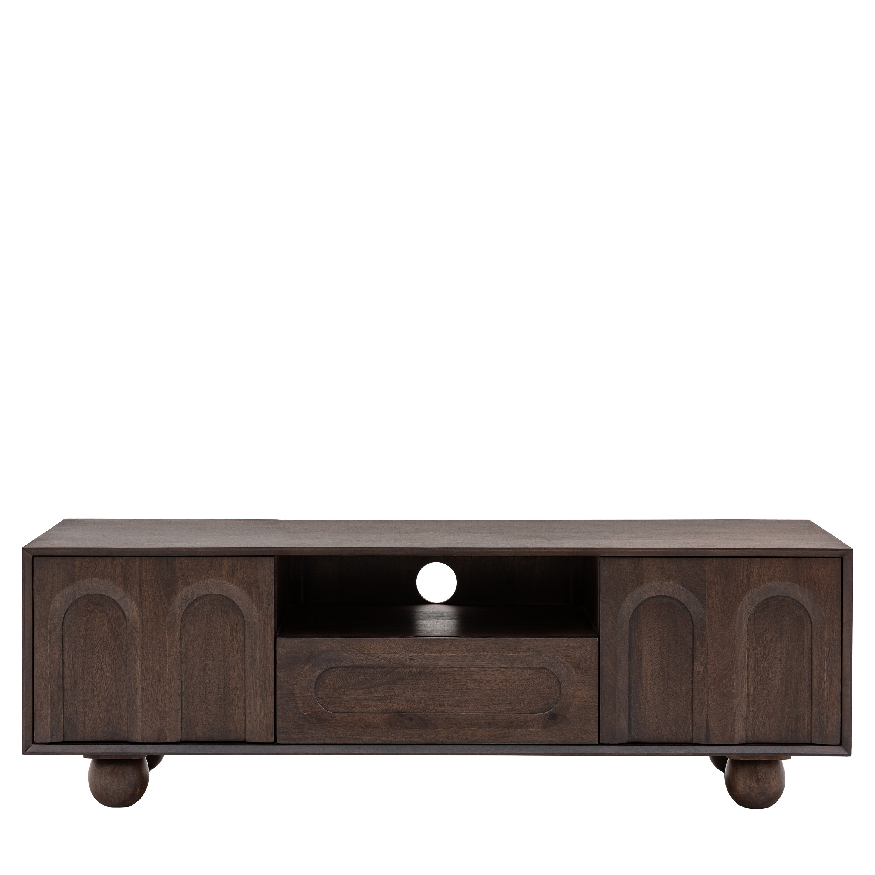 Arc Media Unit - Mango Wood | Migo Interiors