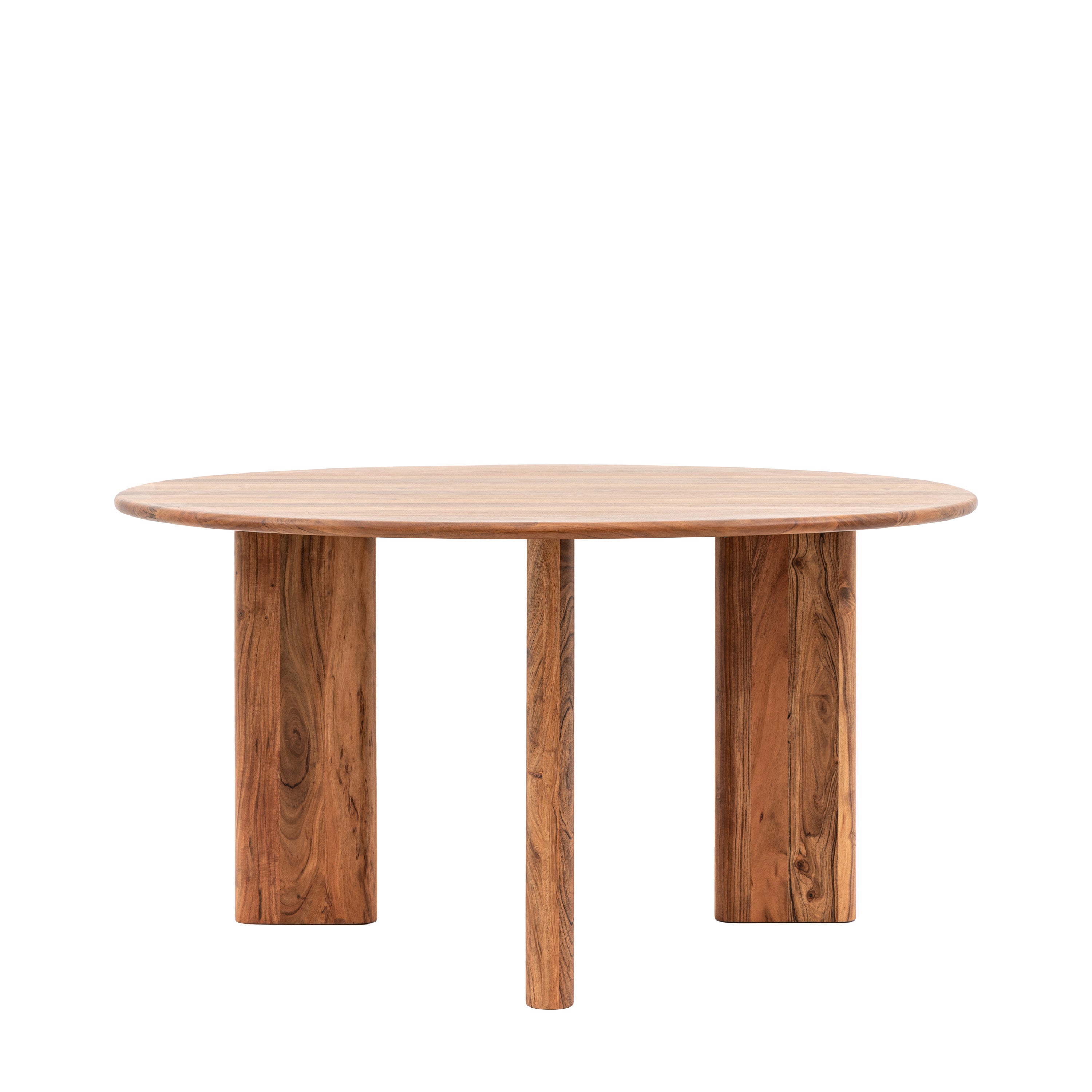 Borden Round Dining Table - Acacia / Metal Plate | Migo Interiors