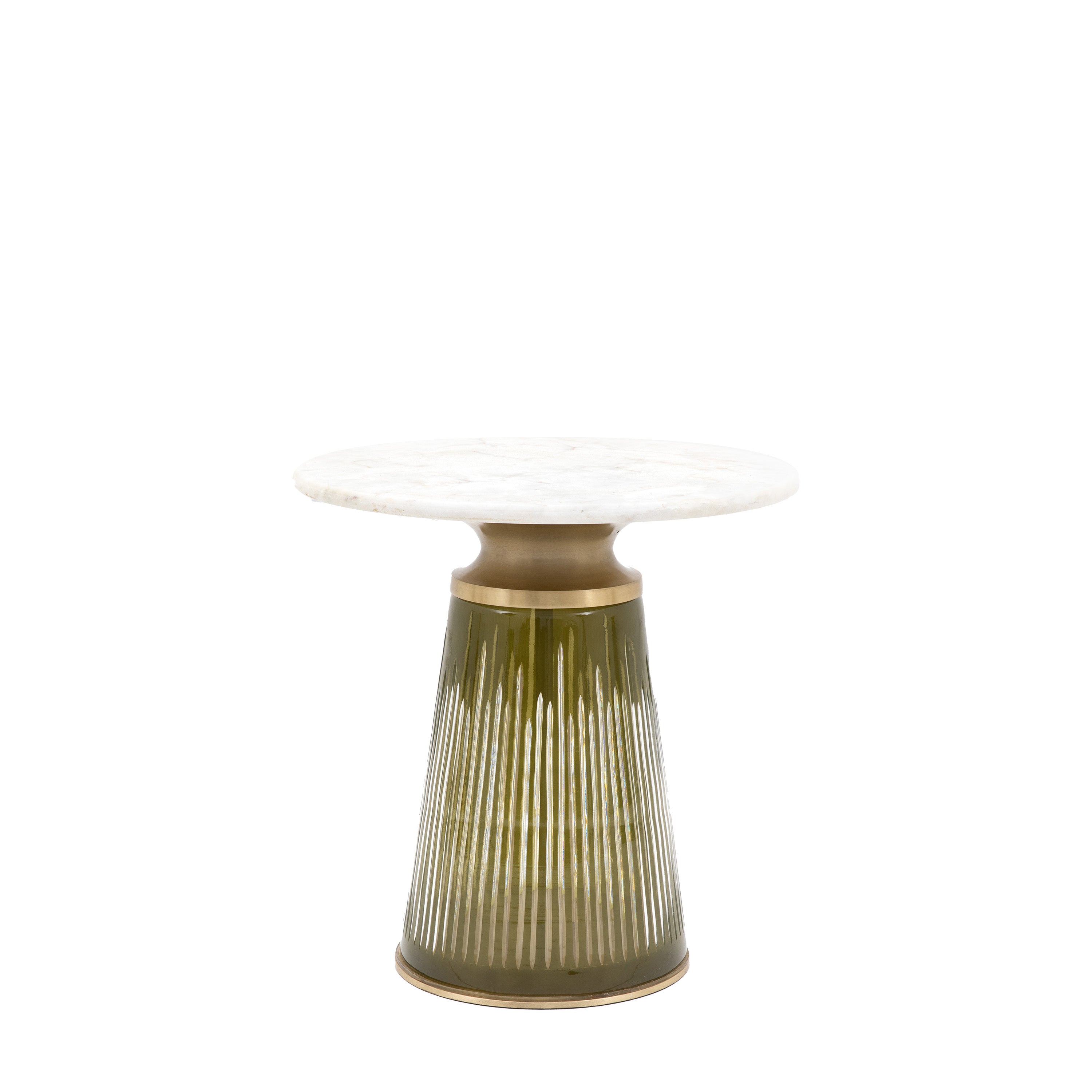 Seville Side Table Dusk - Glass / Marble / Aluminium | Migo Interiors