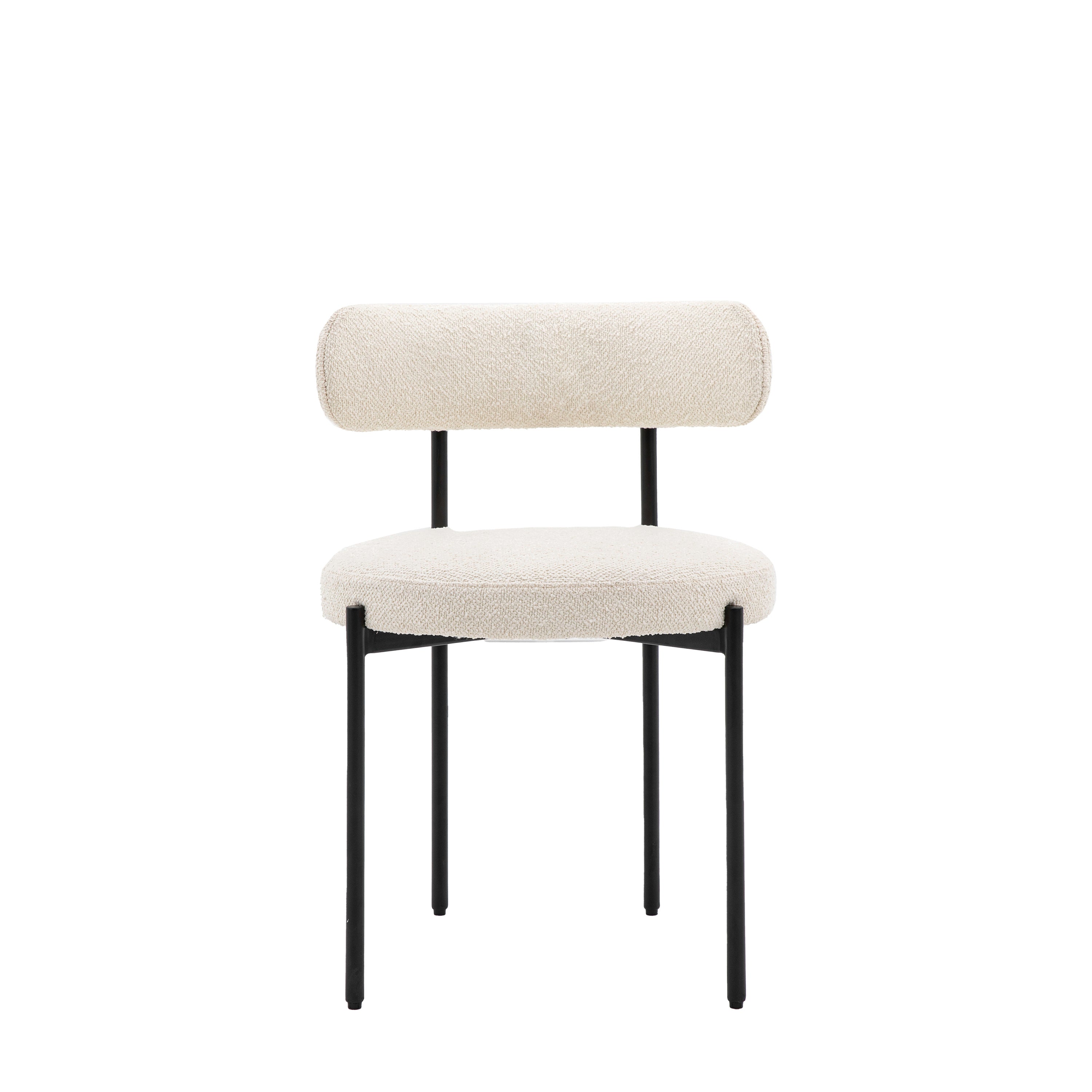 Aveley Dining Chair Vanilla (2pk) - Iron / Plywood / Maple / Foam / Polyester | Migo Interiors