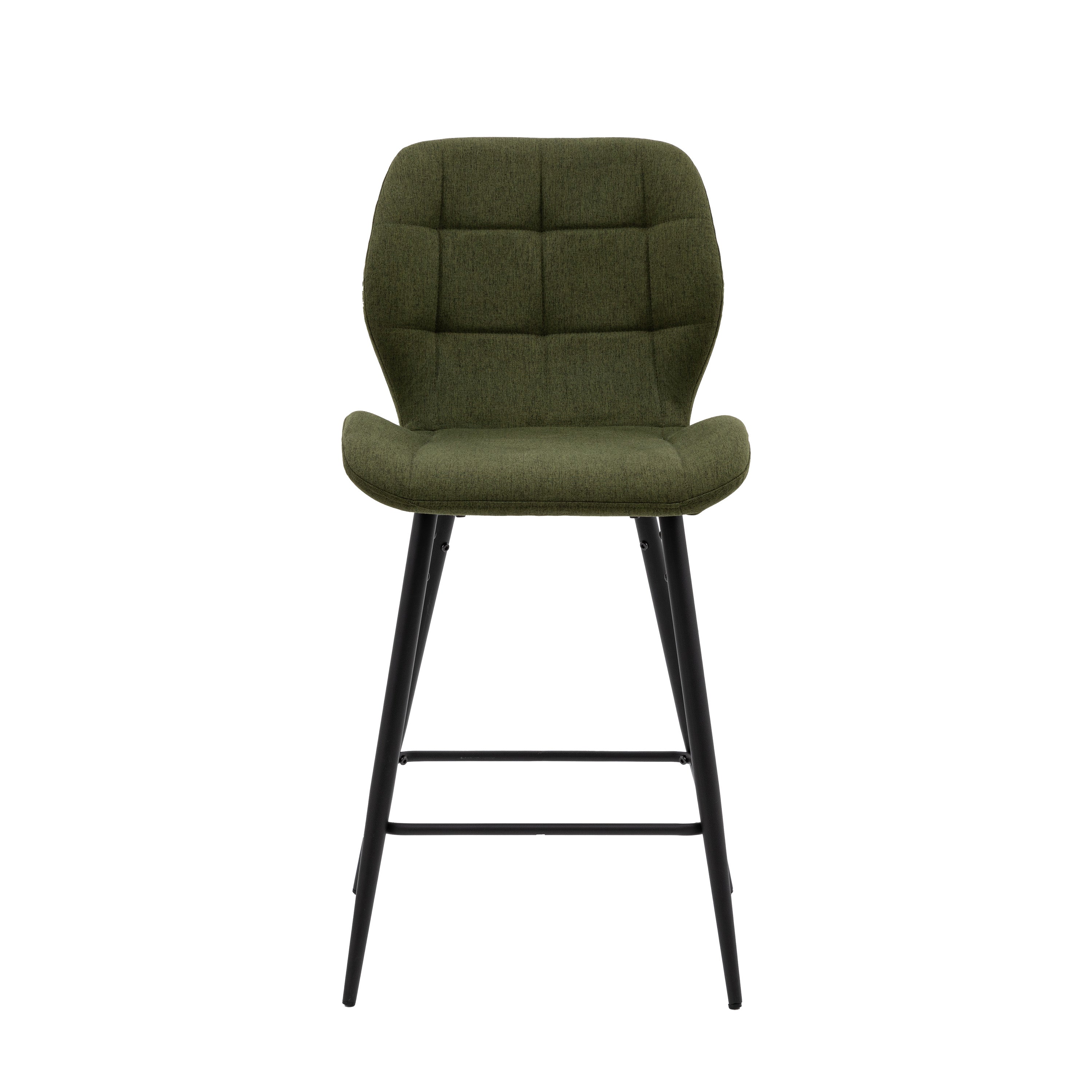 Manford Stool Bottle Green (2pk) 475X580X1000mm - Iron / Plywood / Polyester / Foam | Migo Interiors