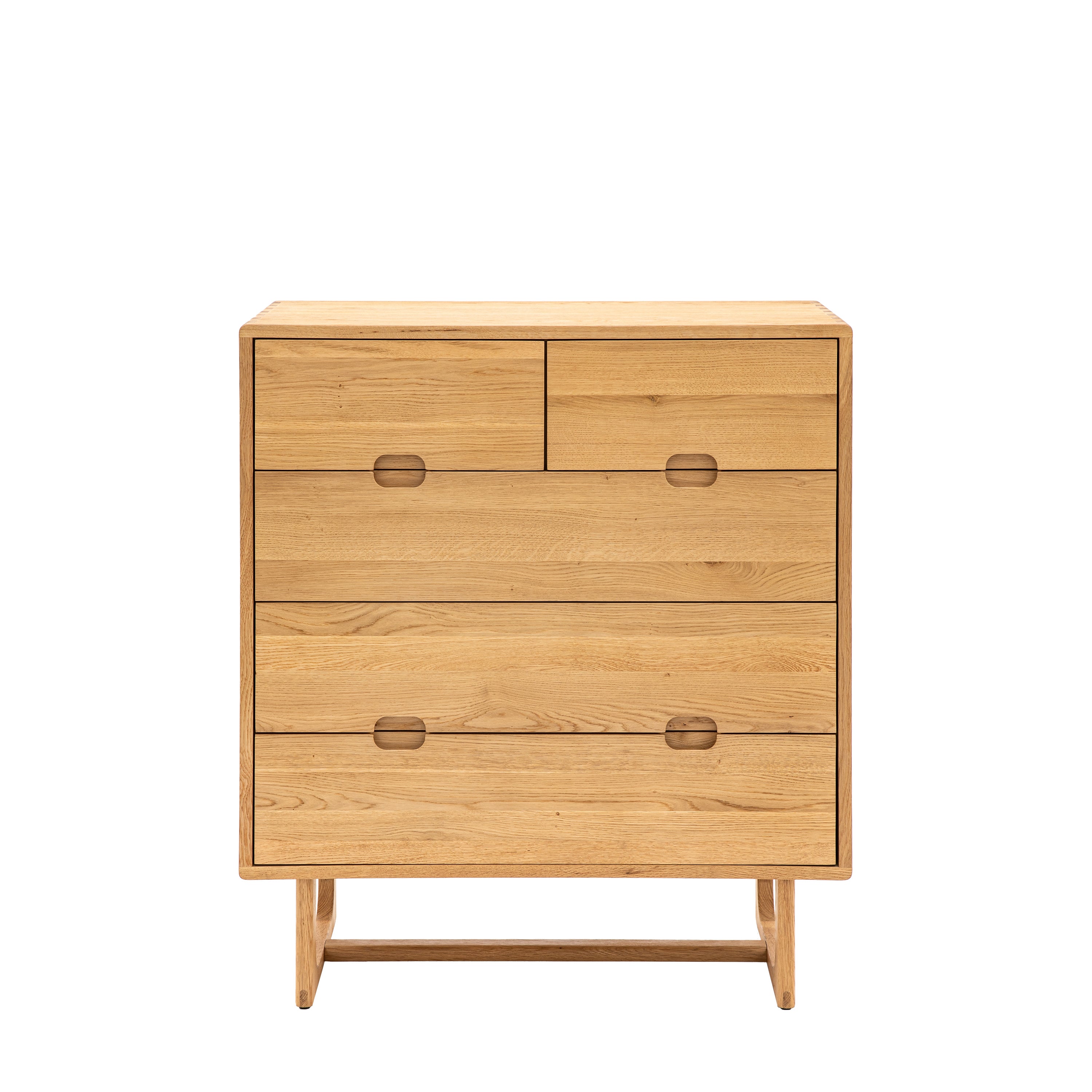 Craft 5 Drawer Chest Natural - Oak / Oak Veneered MDF | Migo Interiors