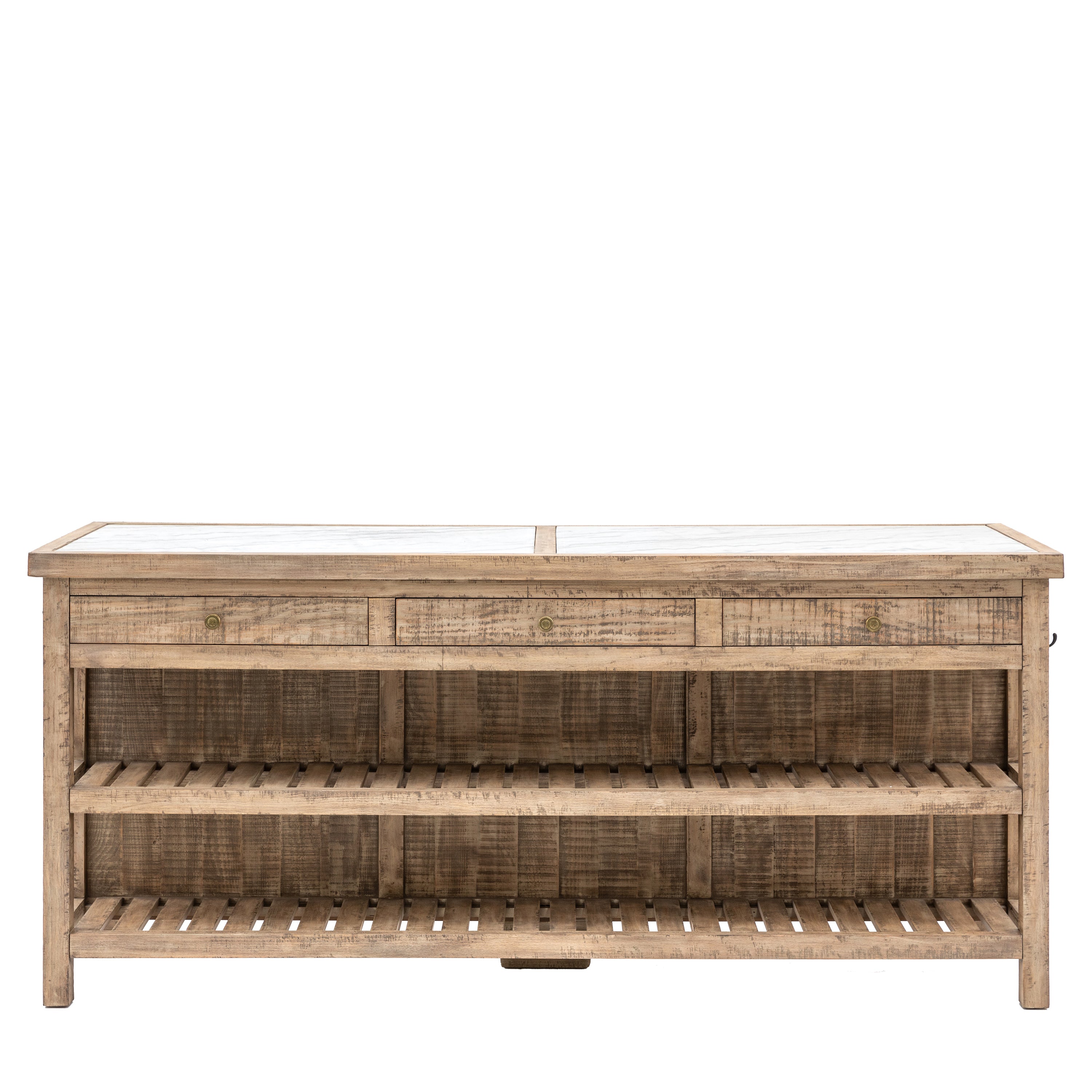 Vancouver Kitchen Island - Marble / Pine / Pine Veneer / Plywood | Migo Interiors
