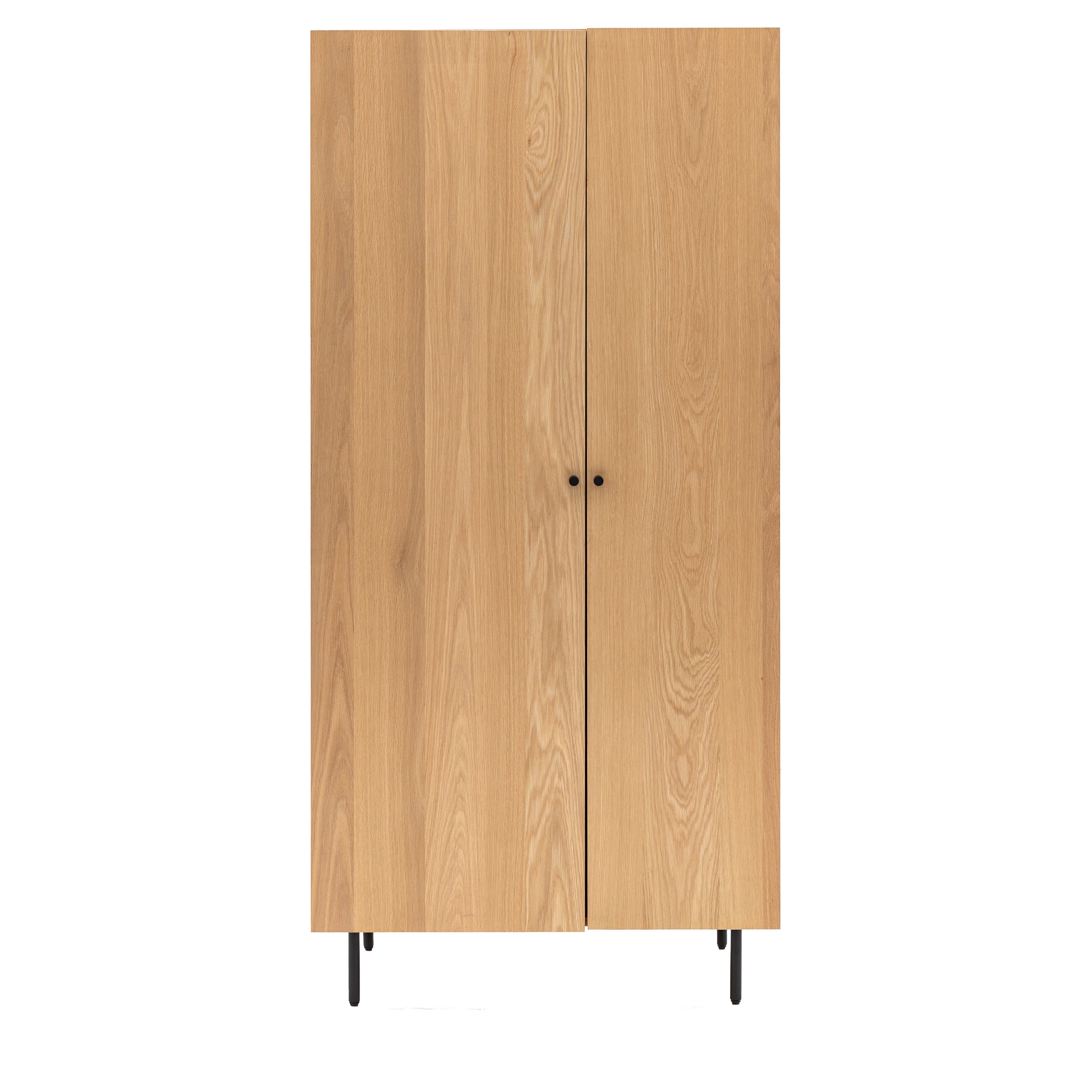 Ashdown 2 Door Wardrobe Natural - MDF / Iron / MDF Melamine | Migo Interiors