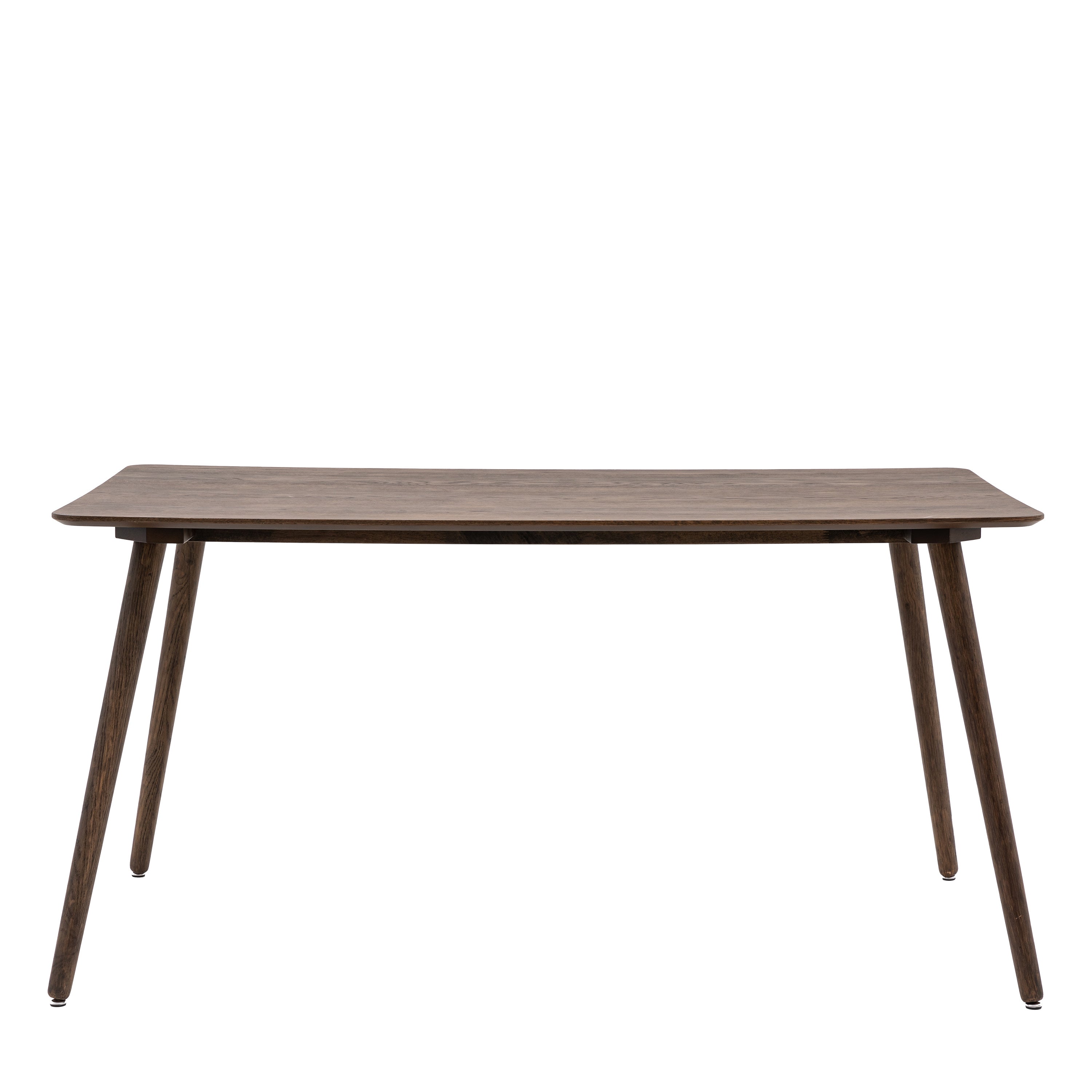 Hatfield Dining Table Smoked - Oak Veneer / MDF / Oak / Rubber Wood | Migo Interiors