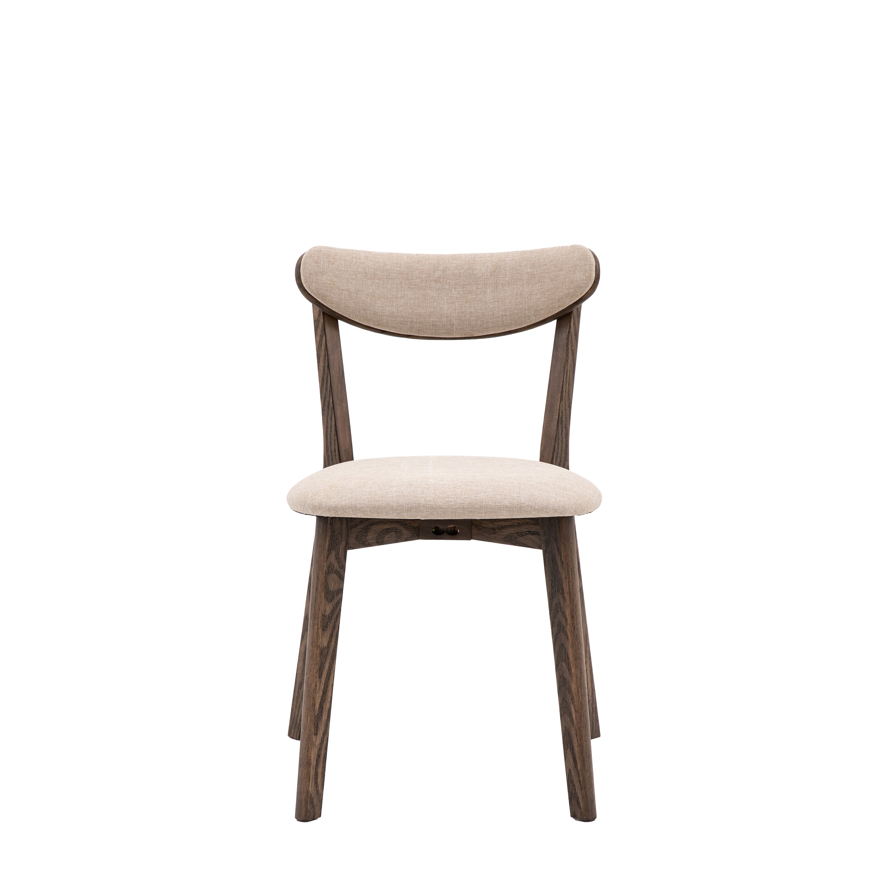 Hatfield Dining Chair Smoked (2pk) - Oak Veneer / MDF / Oak / Rubber Wood | Migo Interiors