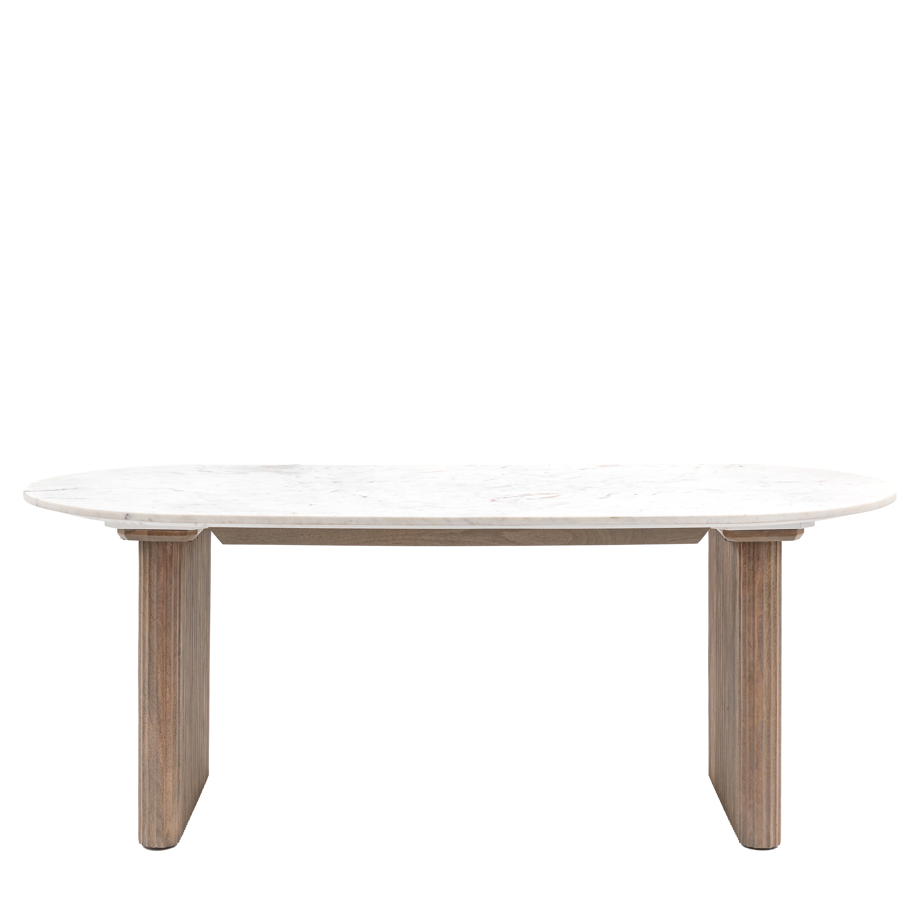 Marmo Dining Table - Marble / Mango Wood | Migo Interiors