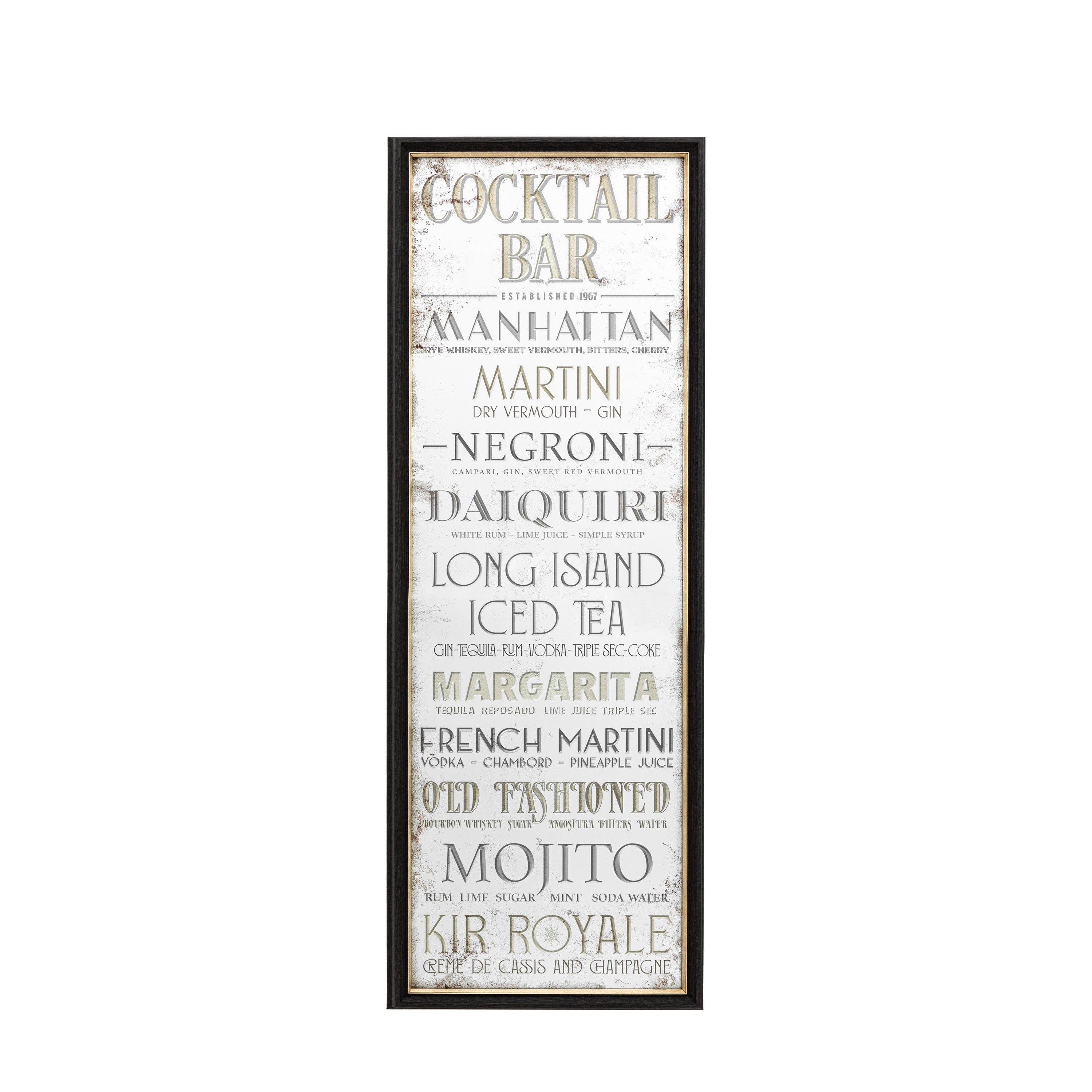 Cocktail Bar Mirror - Glass / MDF / PS | Migo Interiors