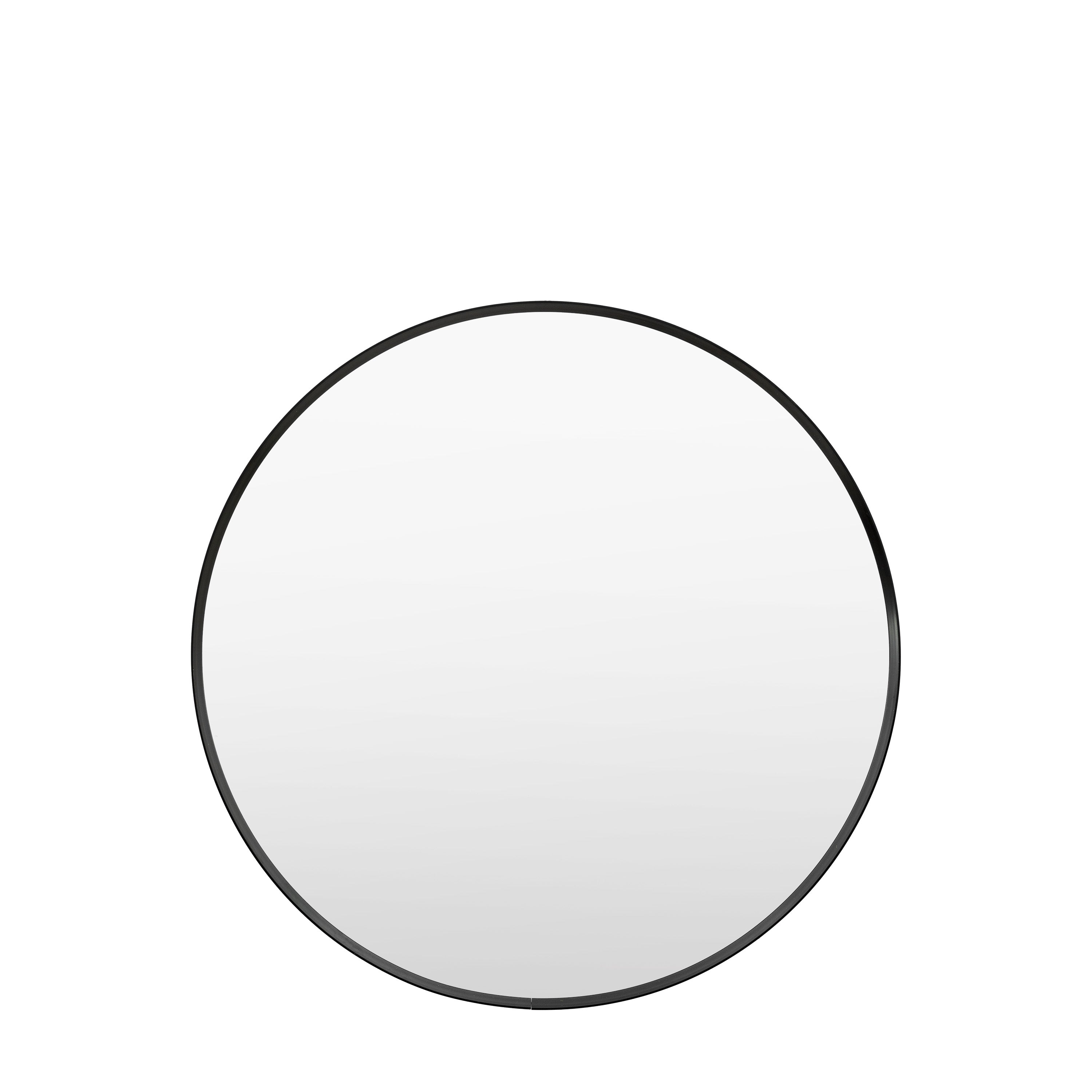 Holworth Round Mirror Black - Glass / MDF / Aluminium | Migo Interiors
