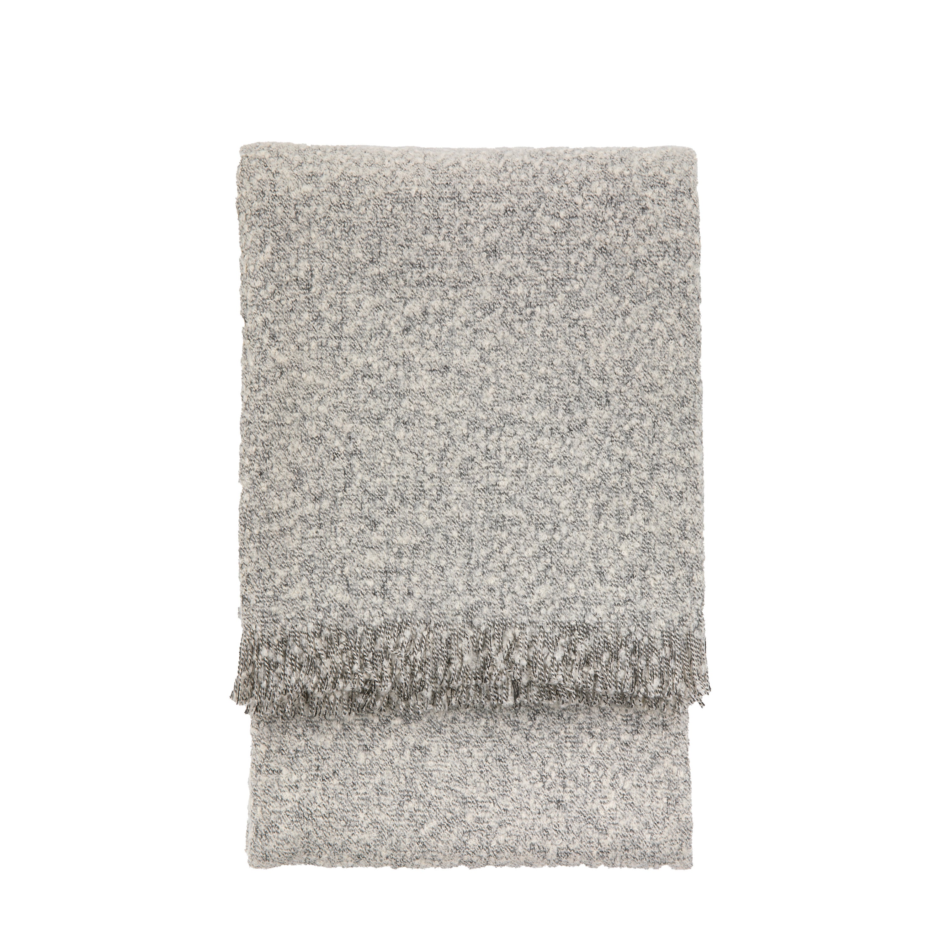 Melange Acrylic Throw Light Grey - Acrylic / Polyester | Migo Interiors