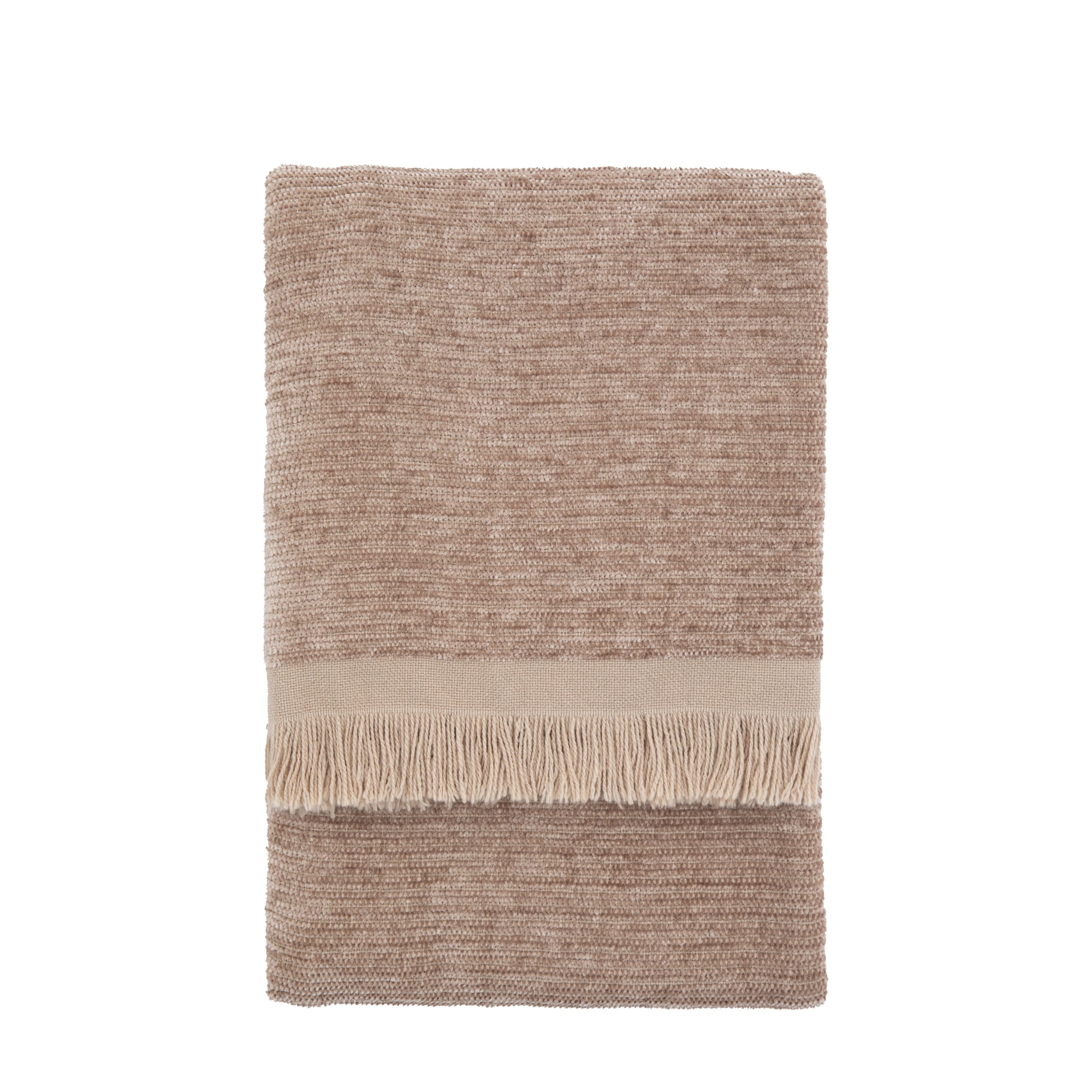 Willow Chenille Throw Natural - Polyester / Acrylic / Wool | Migo Interiors