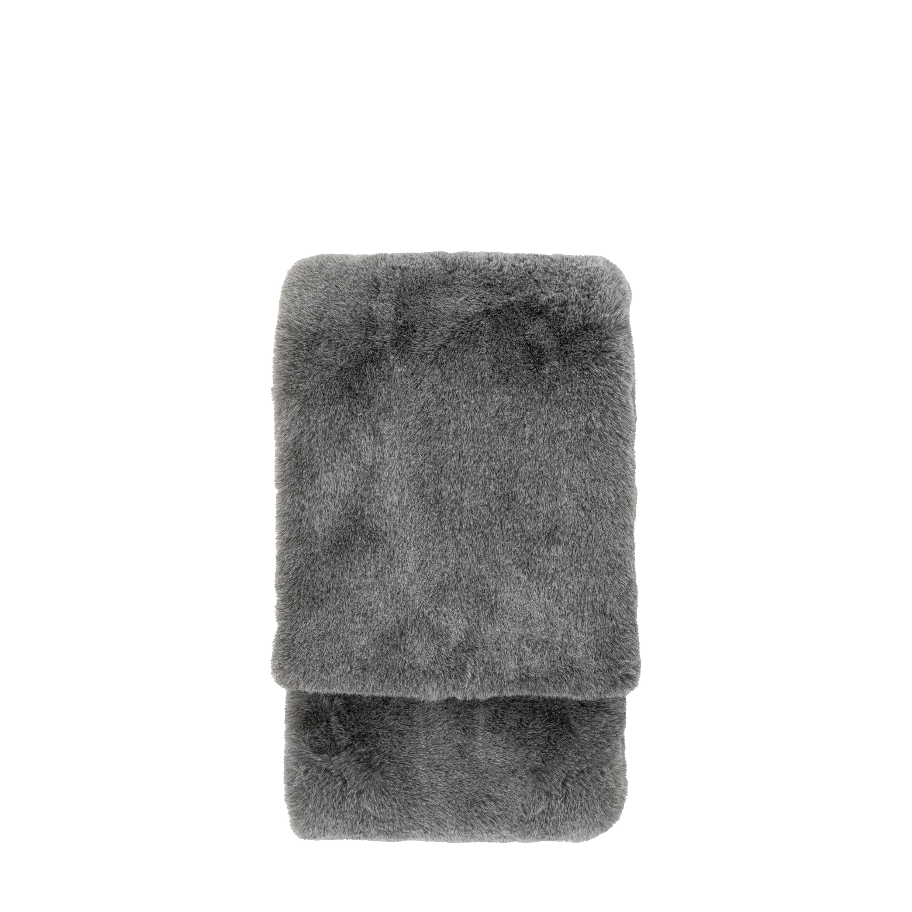 Roscose Faux Fur Throw Smoke Grey - Polyester | Migo Interiors