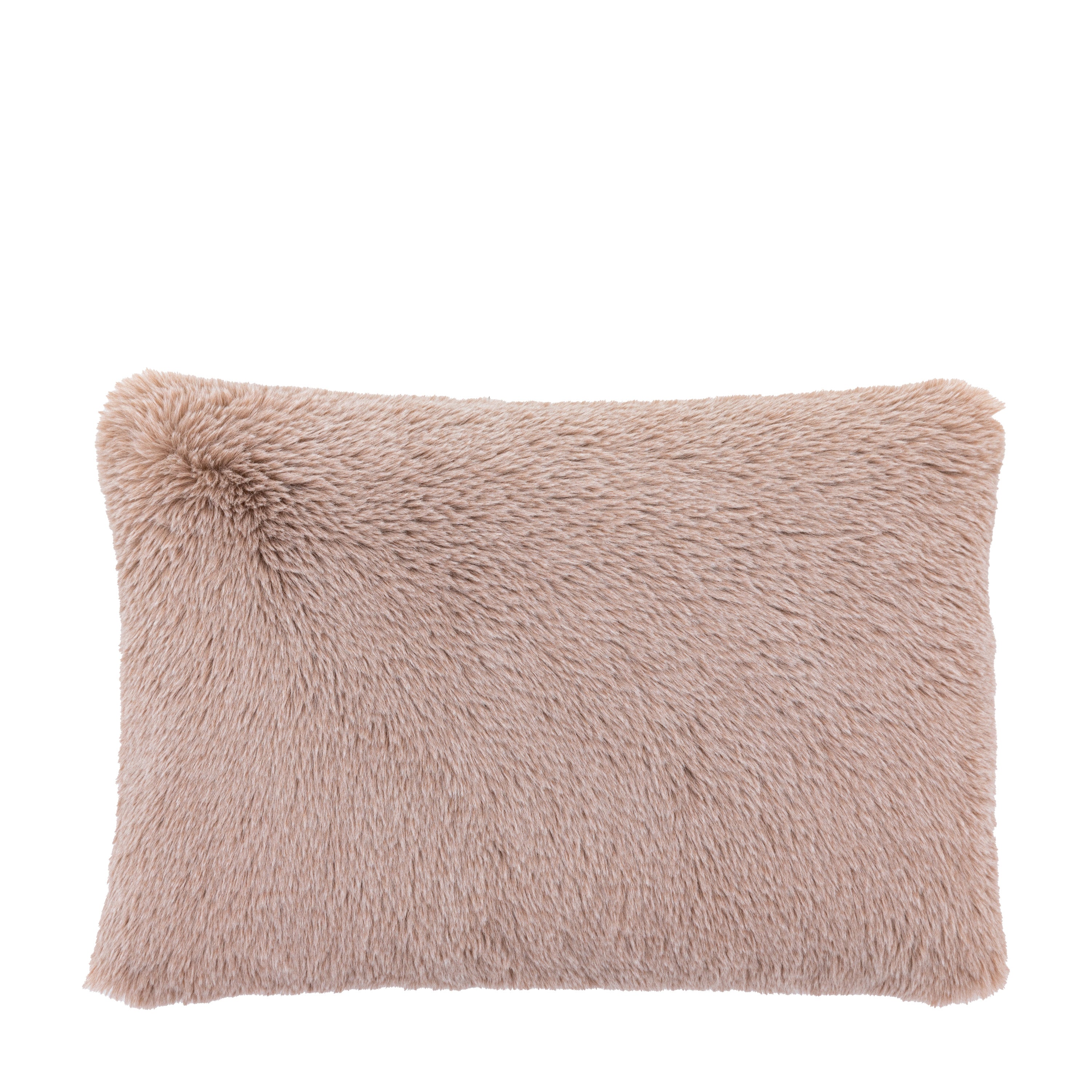 Juniper Faux Fur Cushion Dusky Pink - Polyester | Migo Interiors