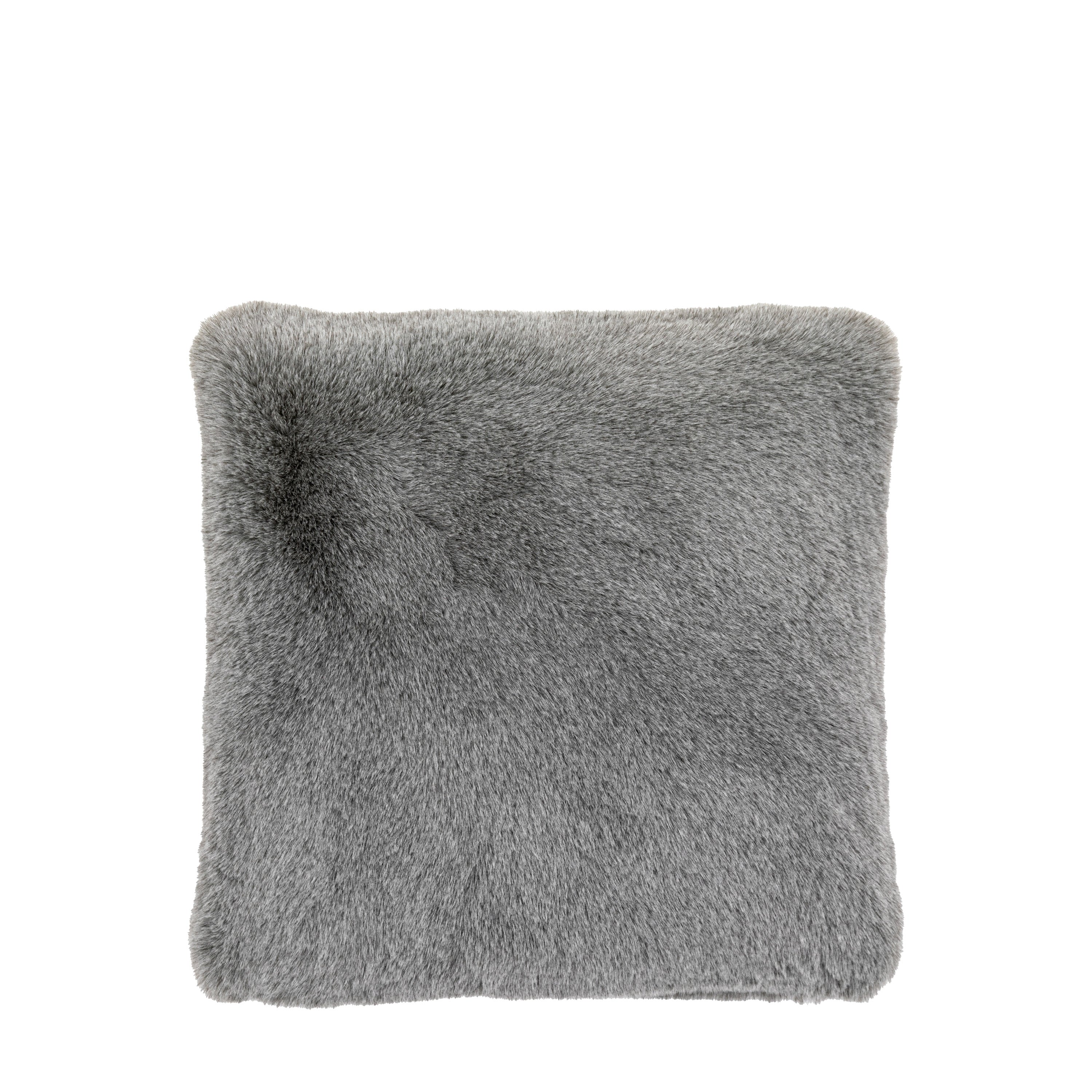 Roscose Faux Fur Cushion Smoke Grey - Polyester | Migo Interiors