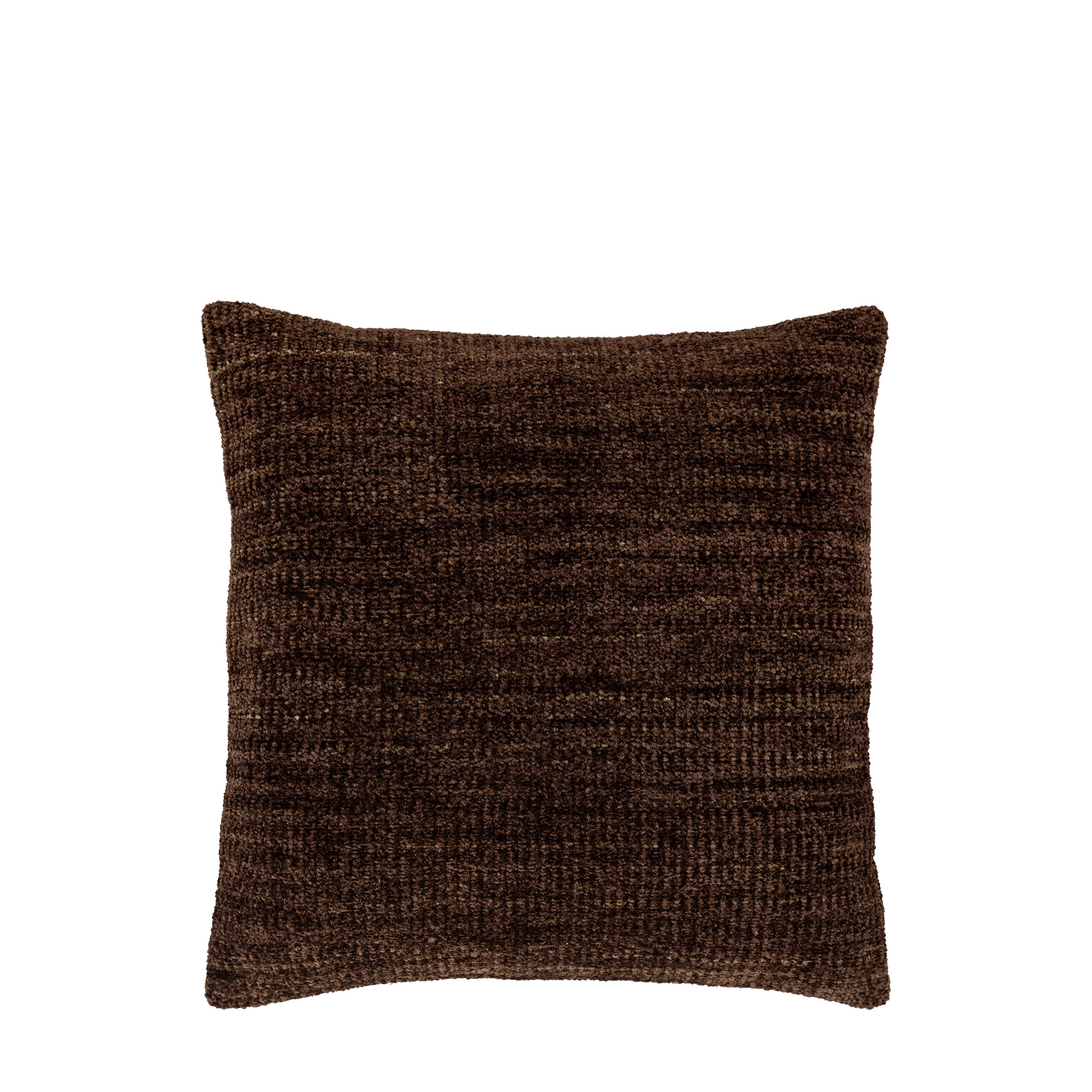 Kendal Chenille Cushion Brown - Polyester | Migo Interiors