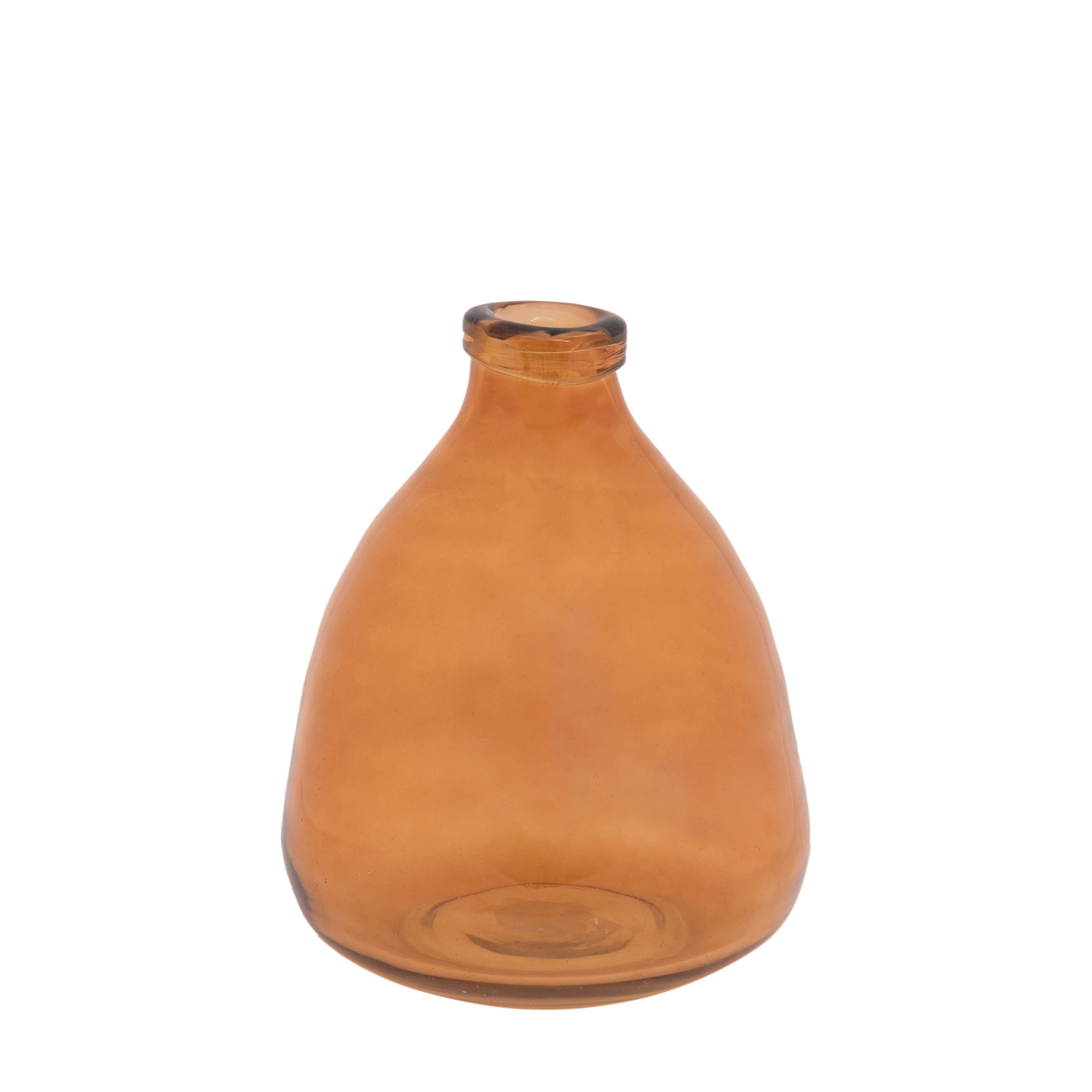 Soria Handblown Glass Vase Amber