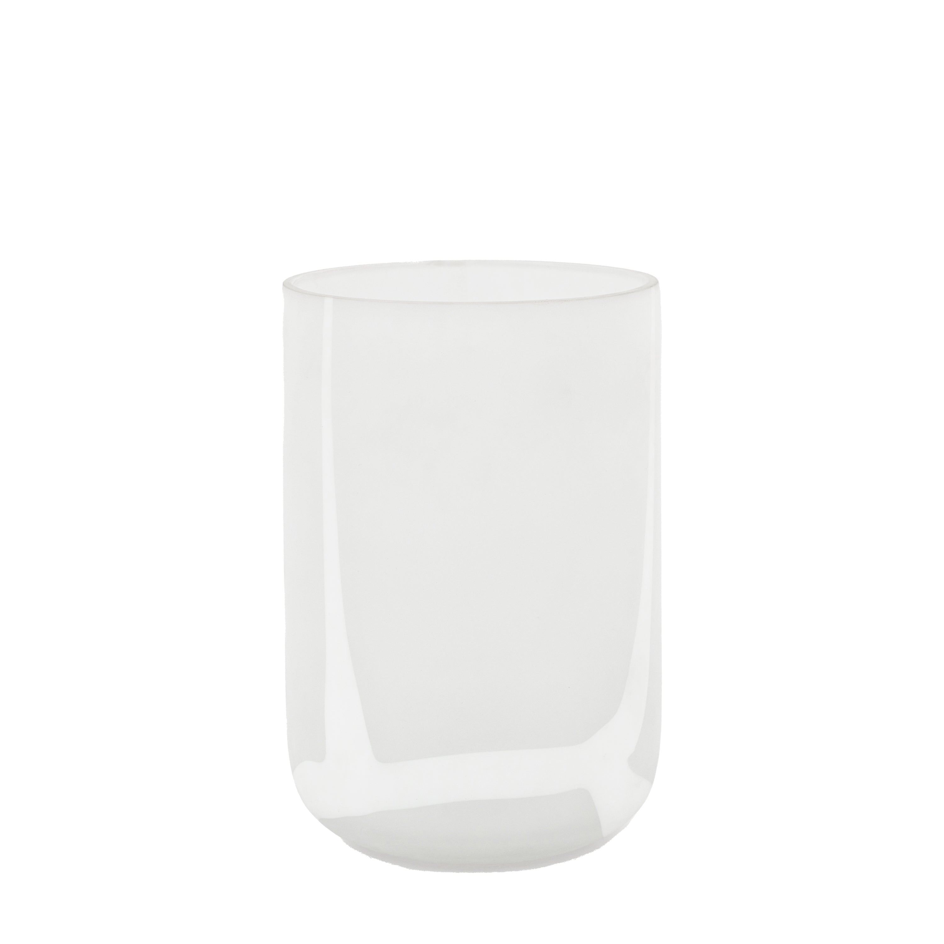 Murcia Handblown Glass Swirl Vase White