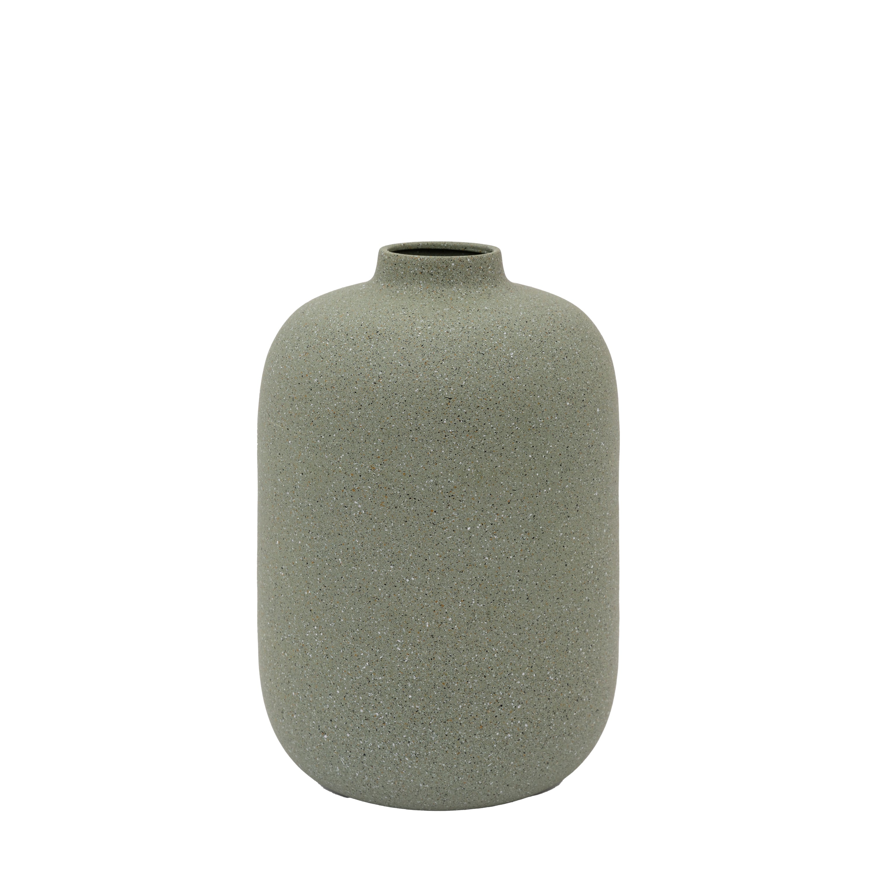 Goa Cast Metal Vase Olive