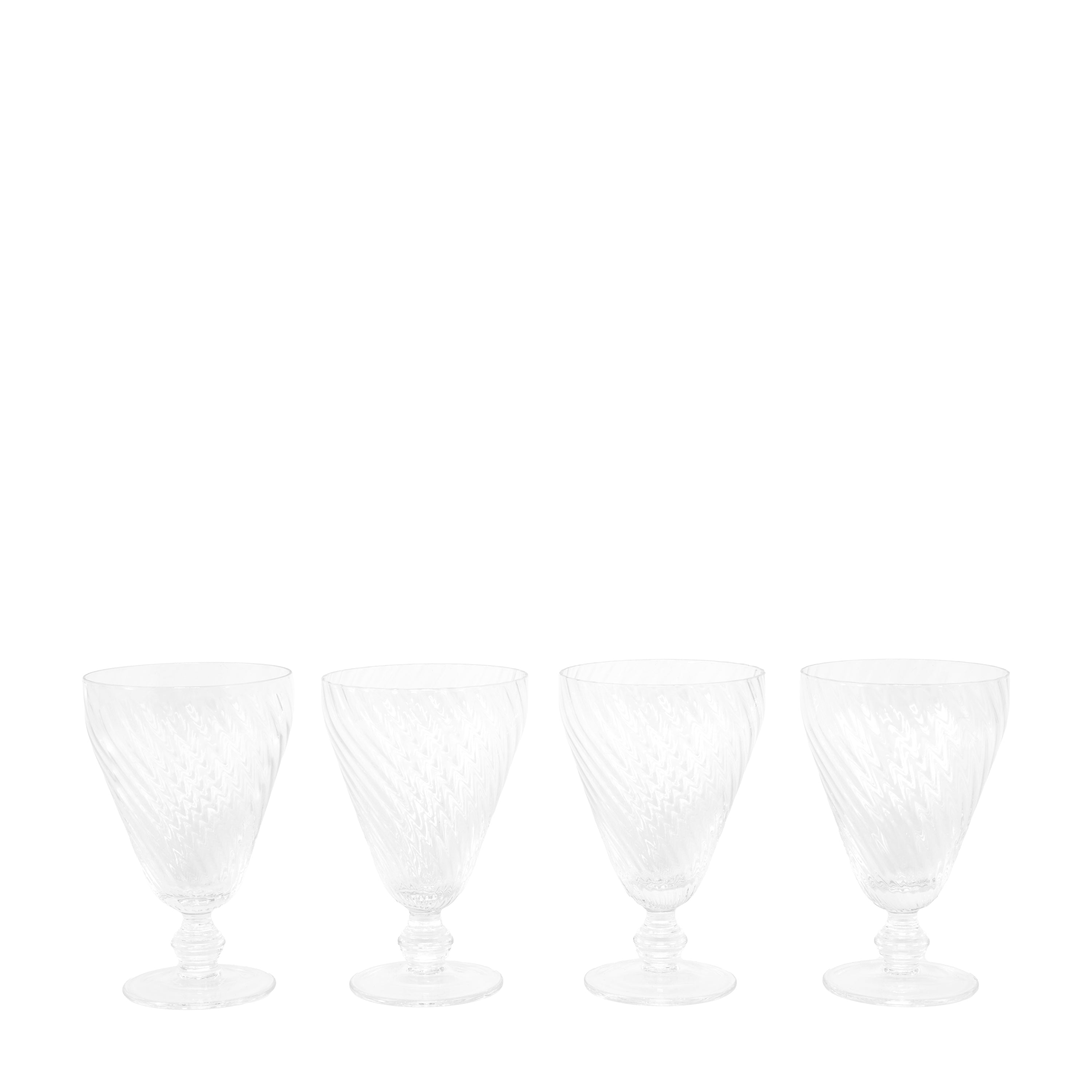 Swirl Wine Glass Clear (4pk)