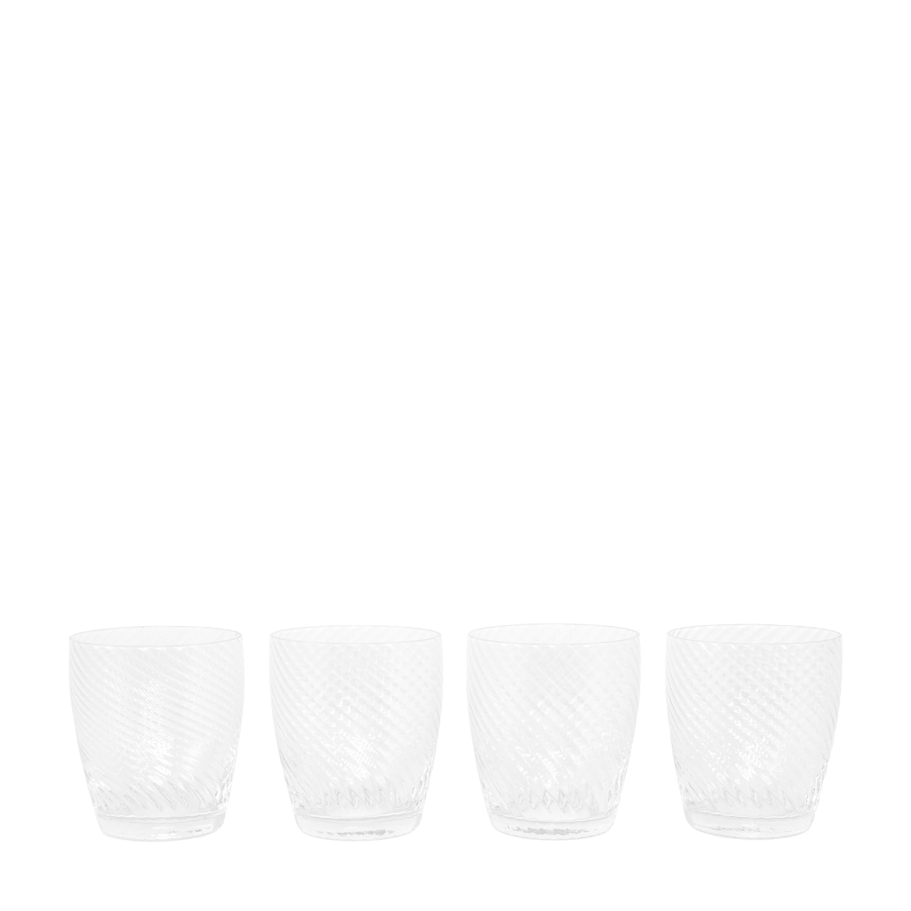Swirl Tumbler Glass Clear (4pk)