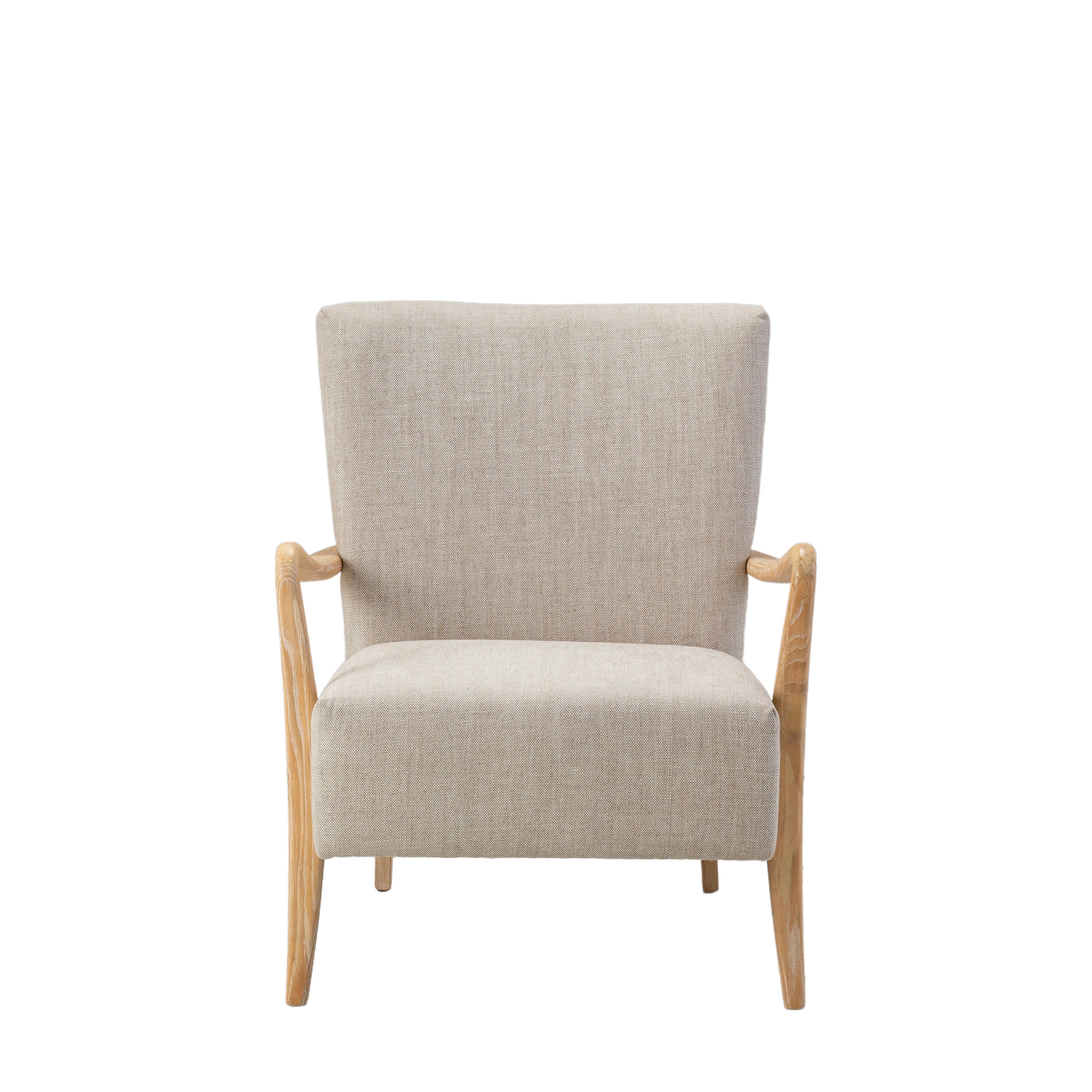 Chedworth Armchair Natural Linen - Solid Oak / Linen / Foam / Plywood | Migo Interiors